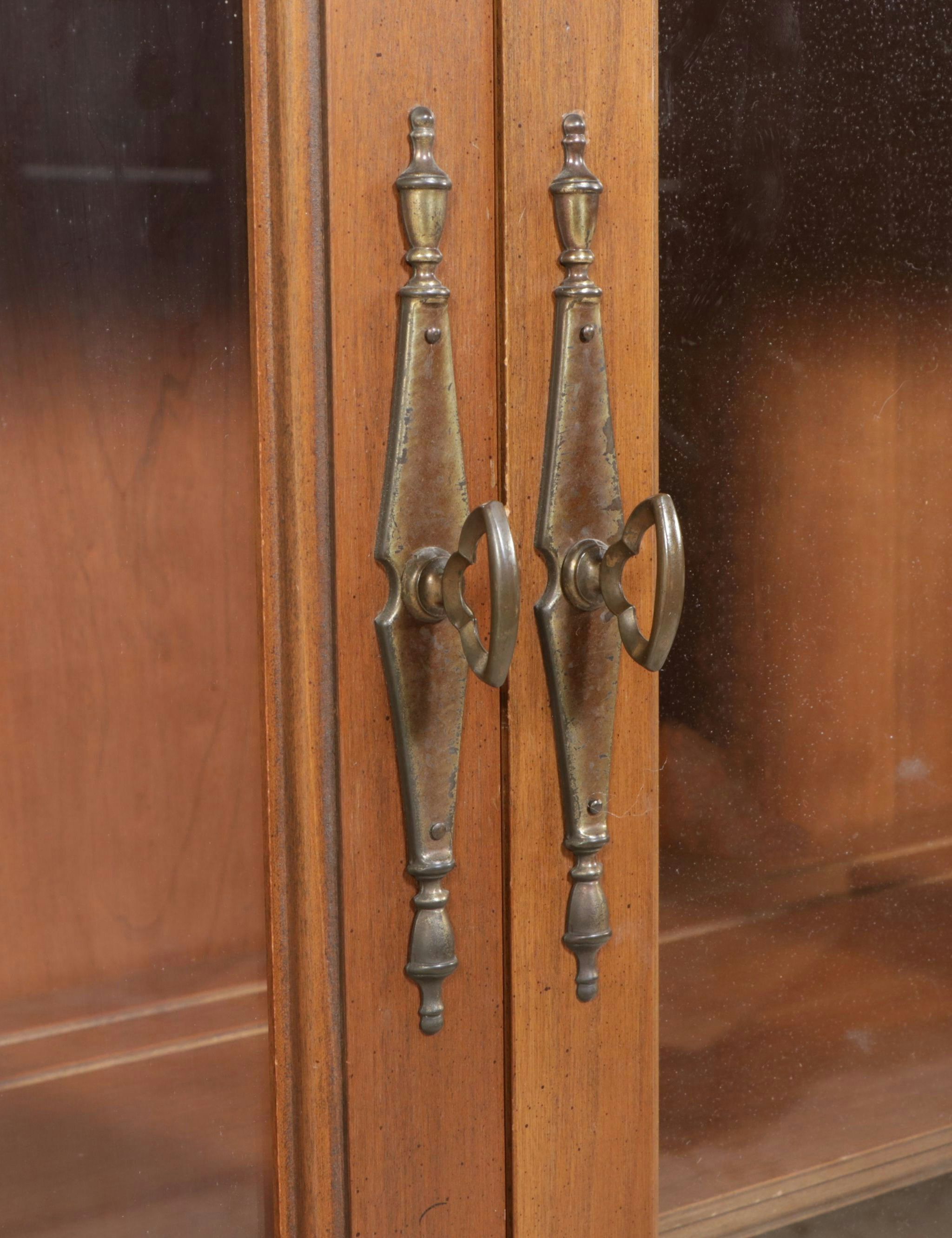 Mediterranean Style Cherry China Cabinet