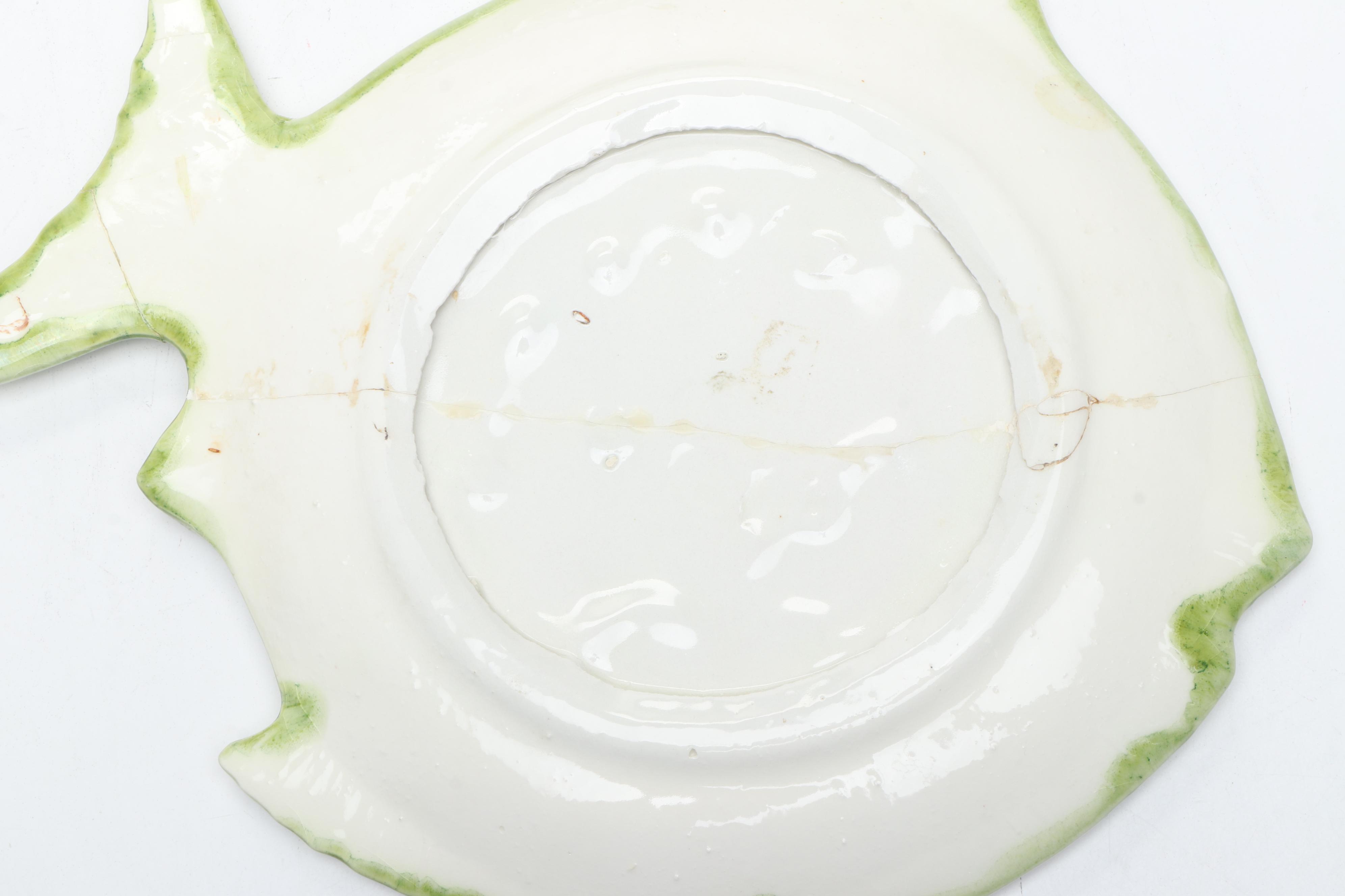 Bordello Pinheiro Large Cabbage Bowl with Majolica Asparagus and Serving Dishes