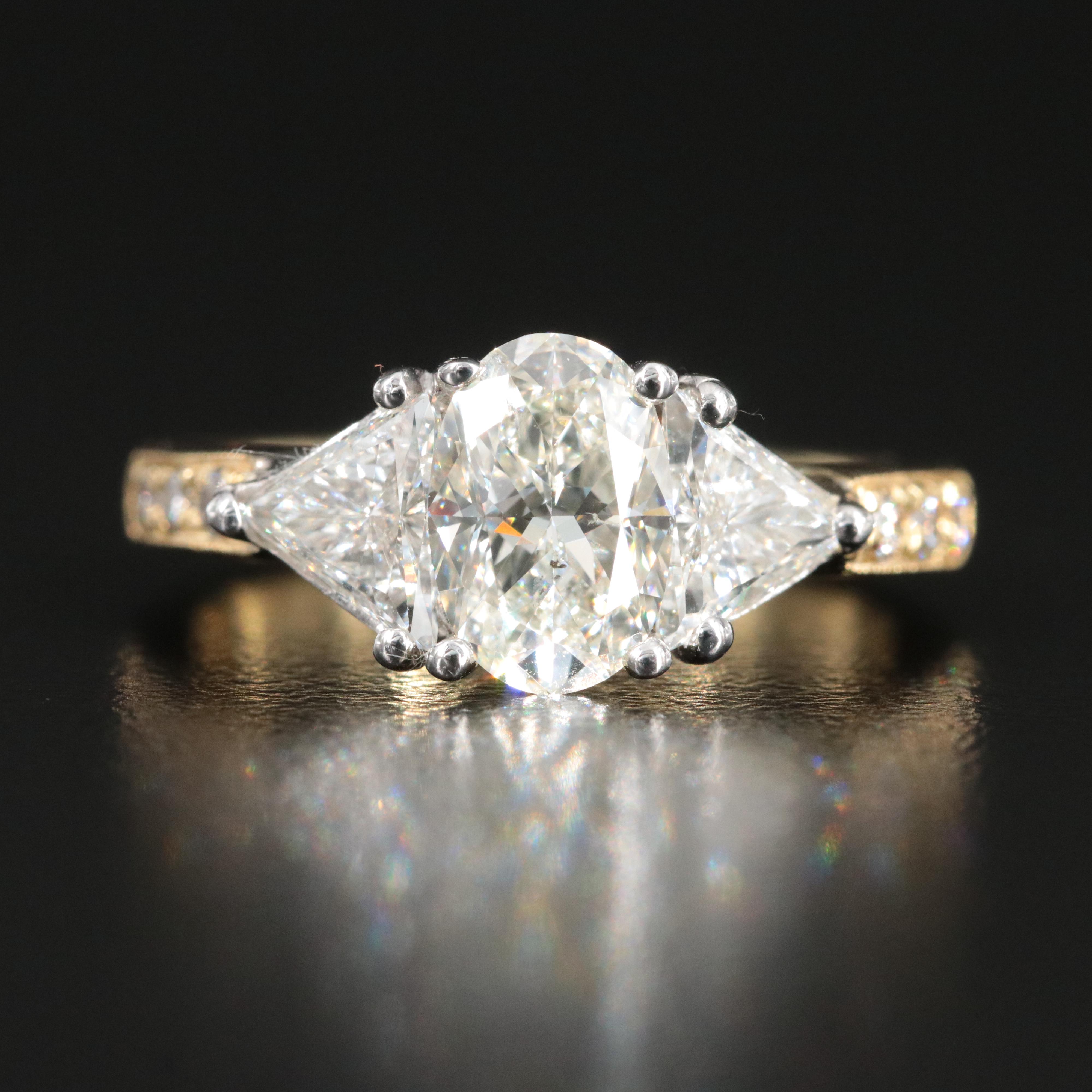 18K and Platinum 2.19 CTW Diamond Ring with GIA eReport