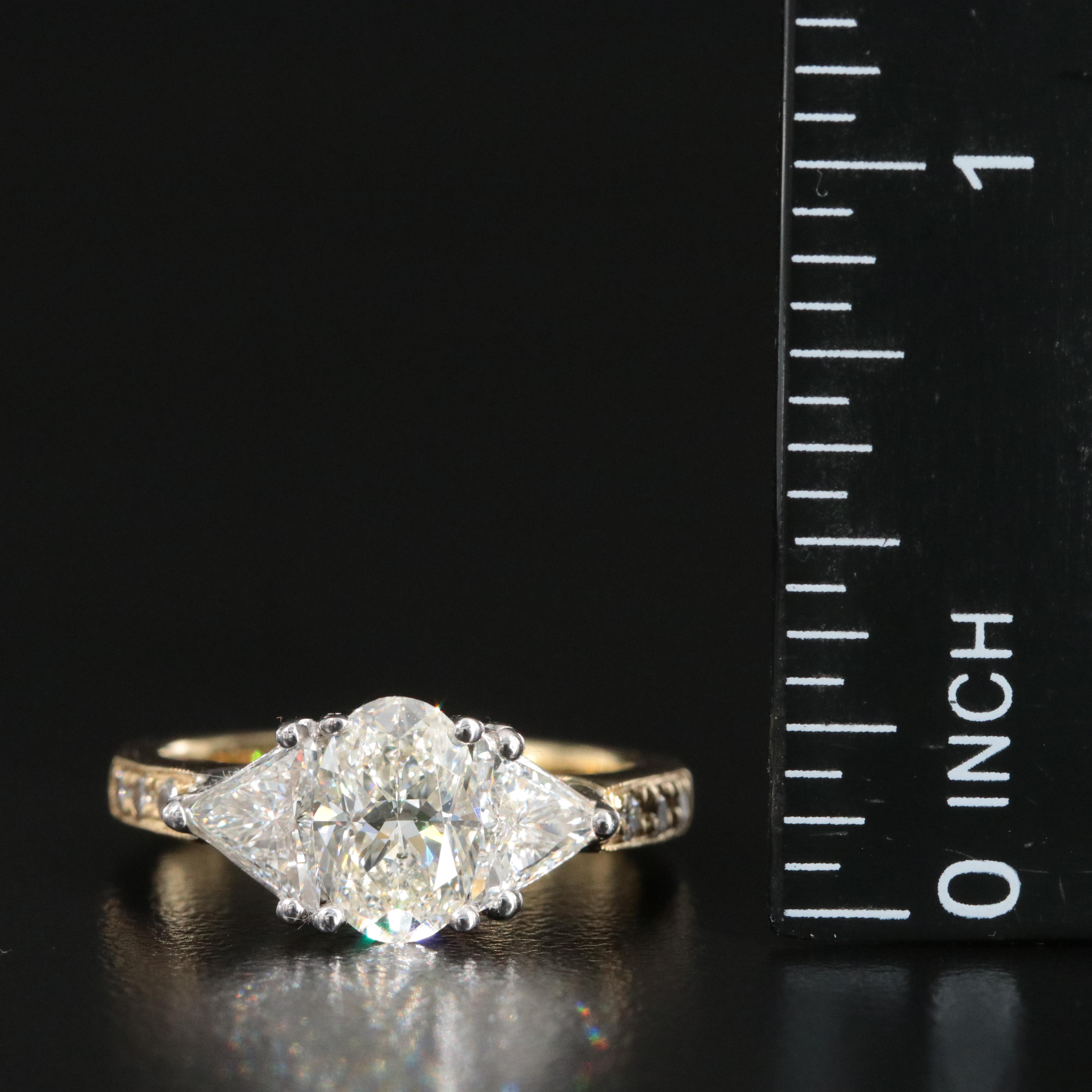 18K and Platinum 2.19 CTW Diamond Ring with GIA eReport