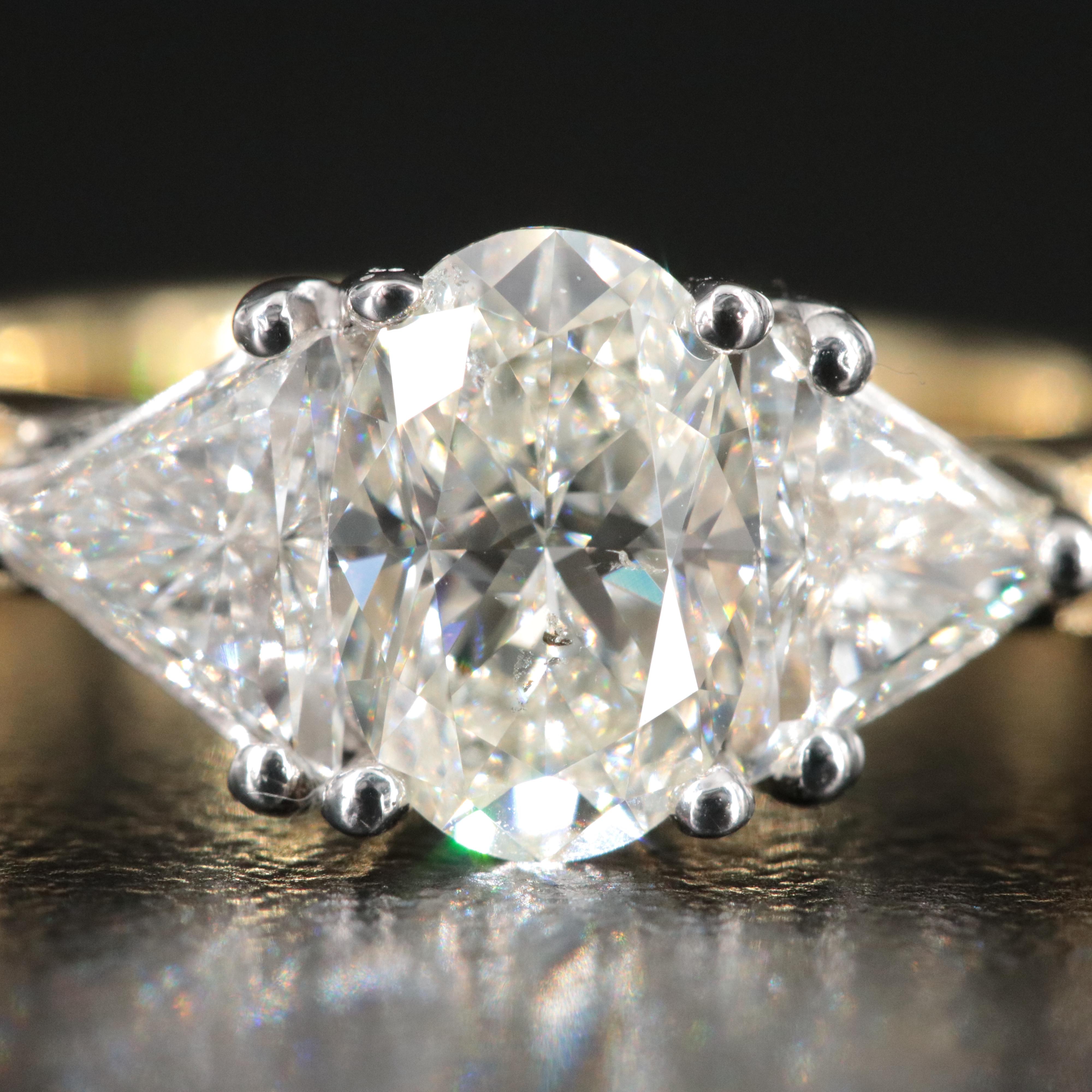 18K and Platinum 2.19 CTW Diamond Ring with GIA eReport