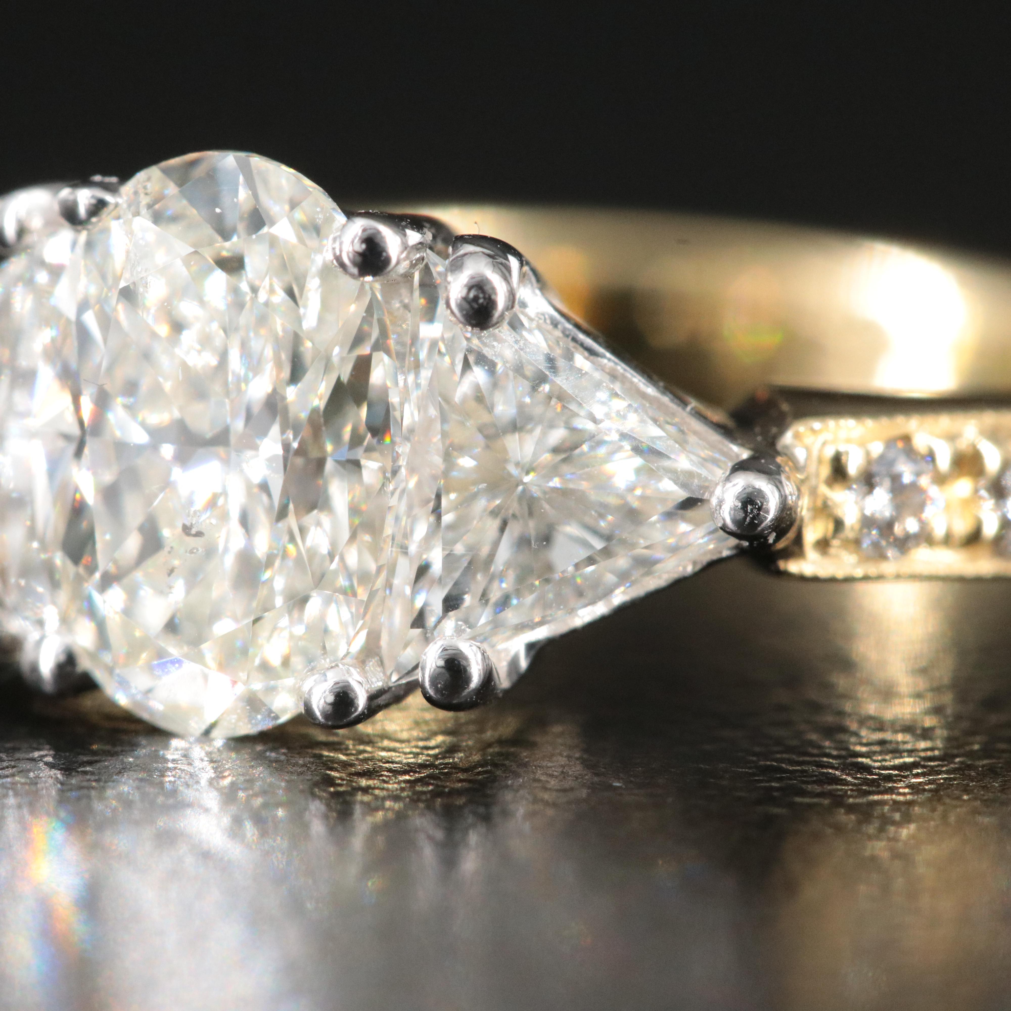 18K and Platinum 2.19 CTW Diamond Ring with GIA eReport