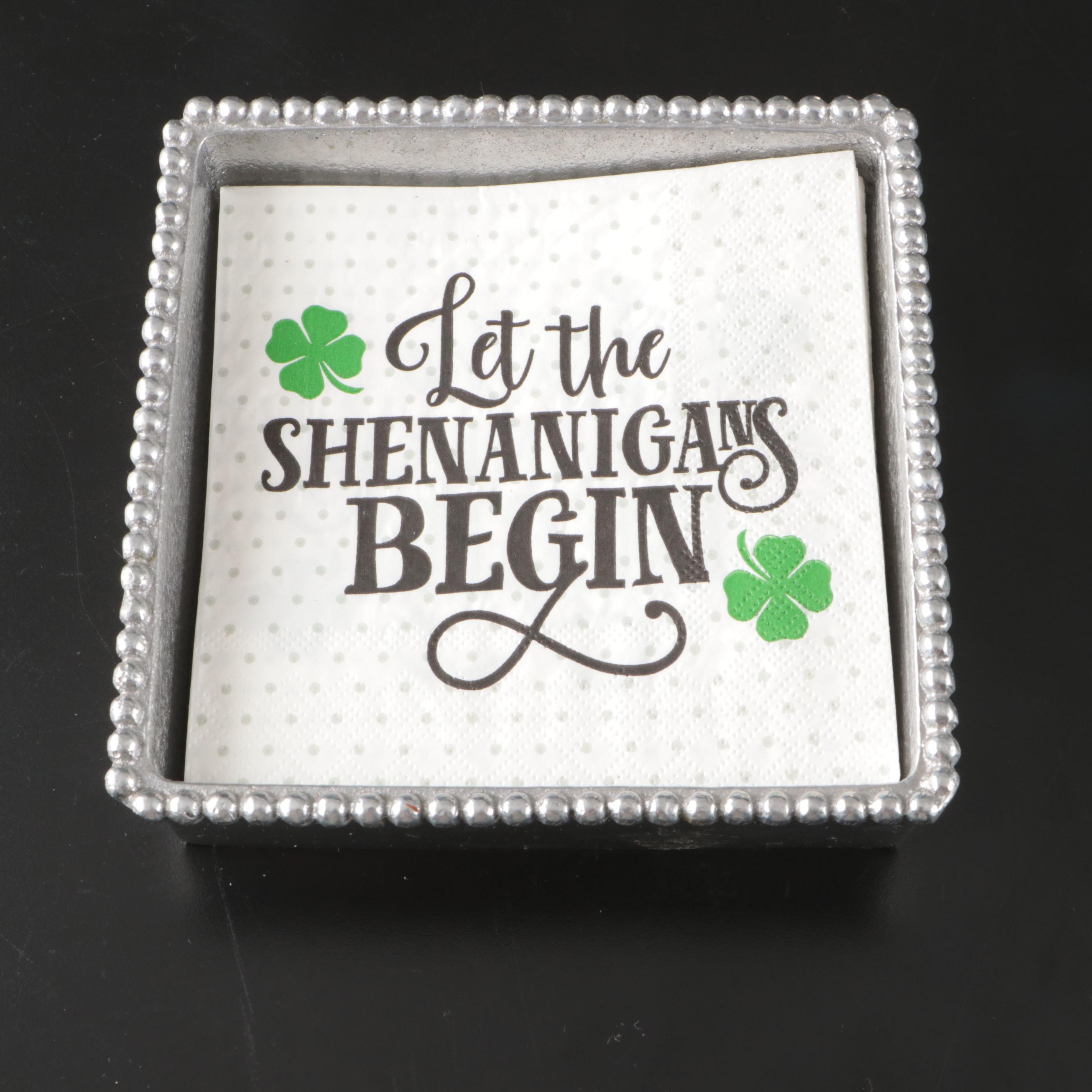 Artale Italian Handled Pewter Serving Dish and More Metal Serveware