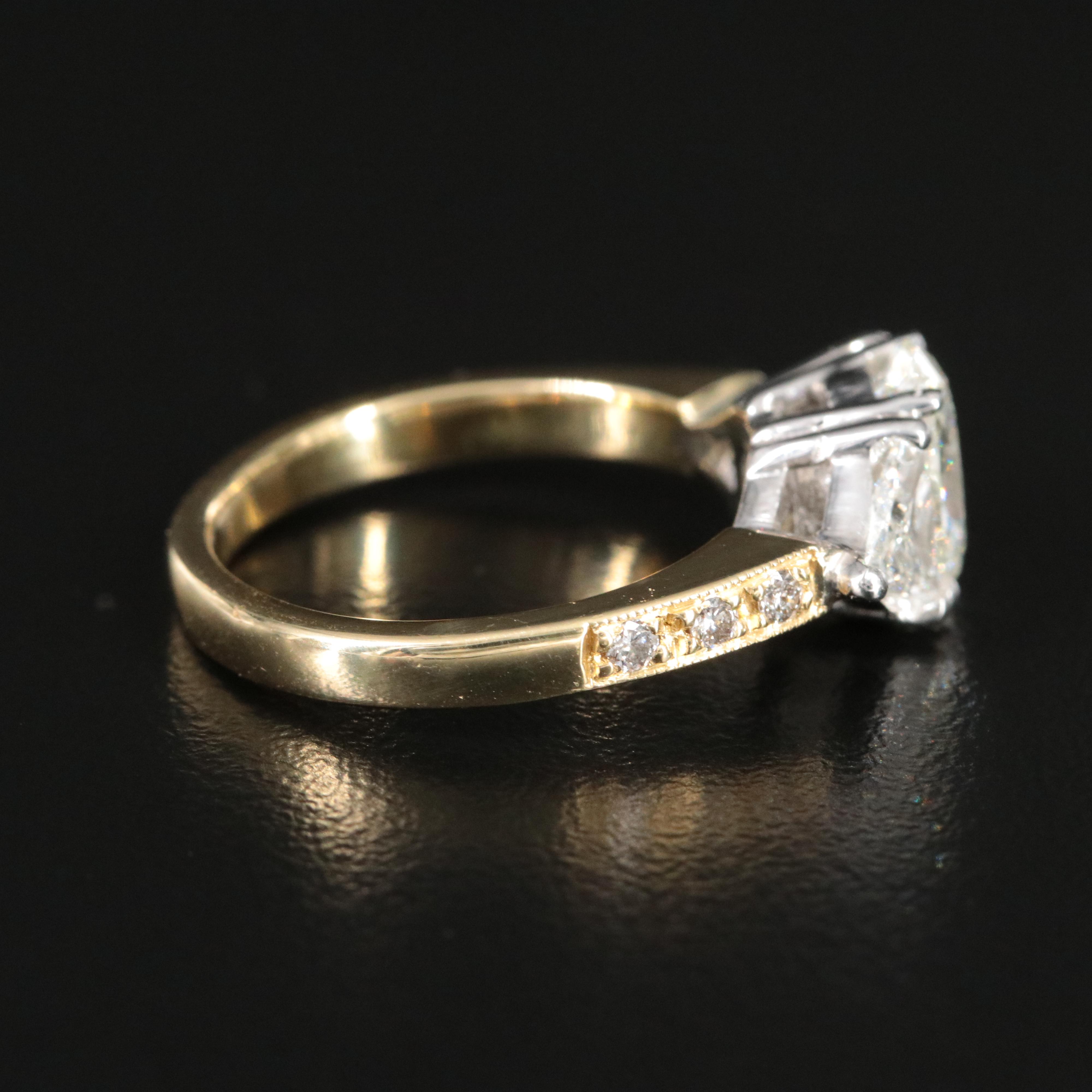 18K and Platinum 2.19 CTW Diamond Ring with GIA eReport