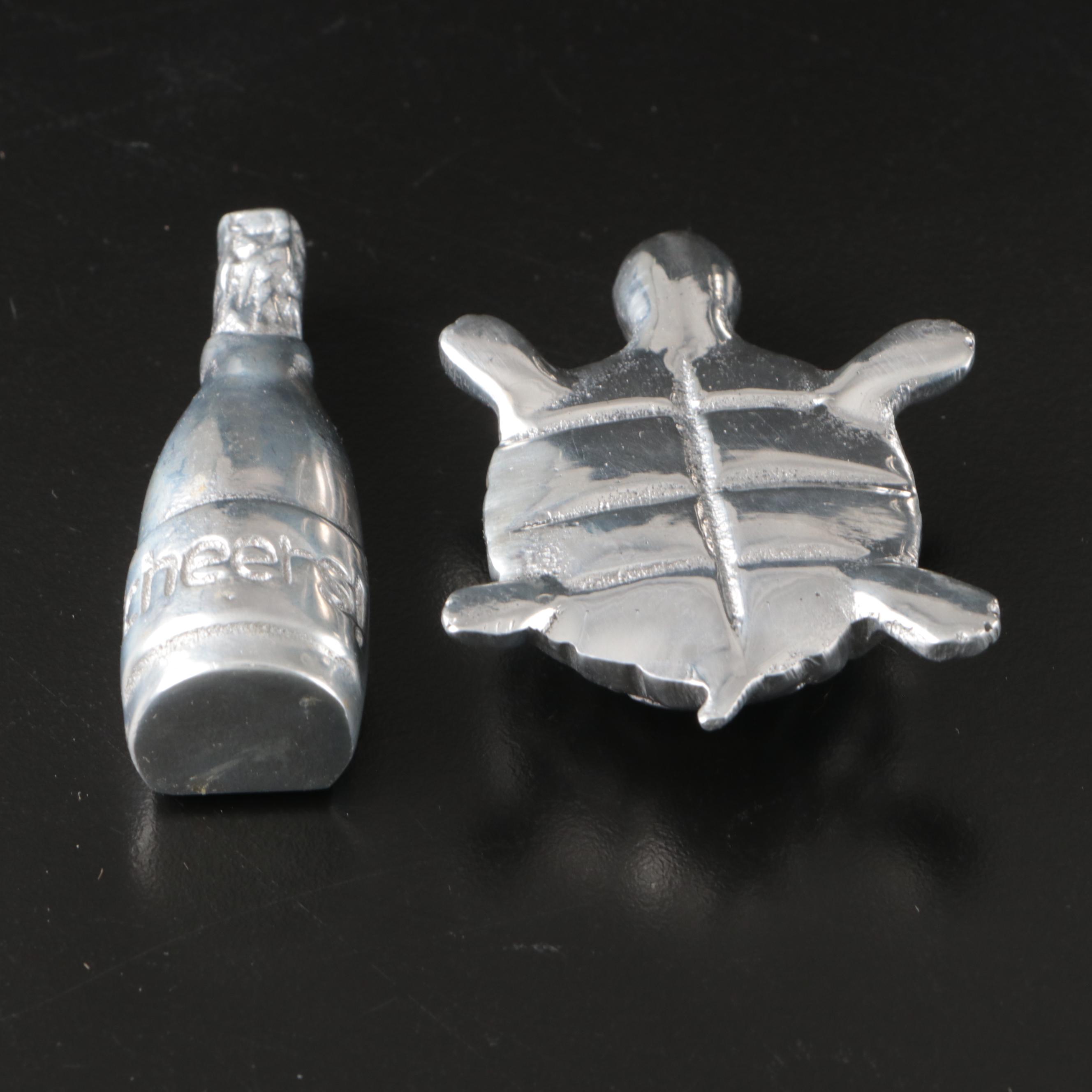 Artale Italian Handled Pewter Serving Dish and More Metal Serveware