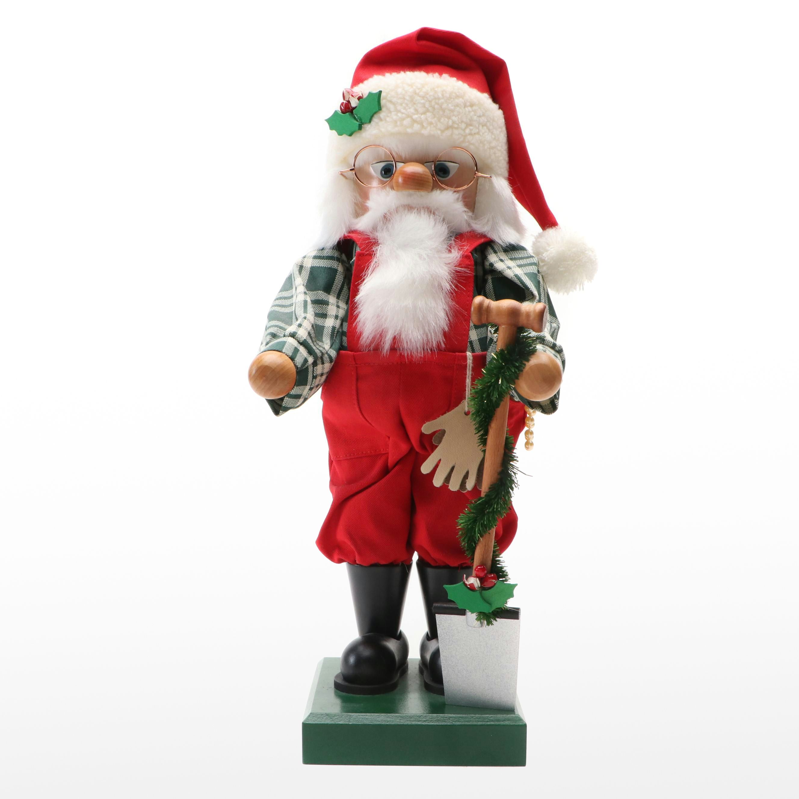 Christian Ulbricht German Handmade Santa Claus Planting Tree Nutcracker