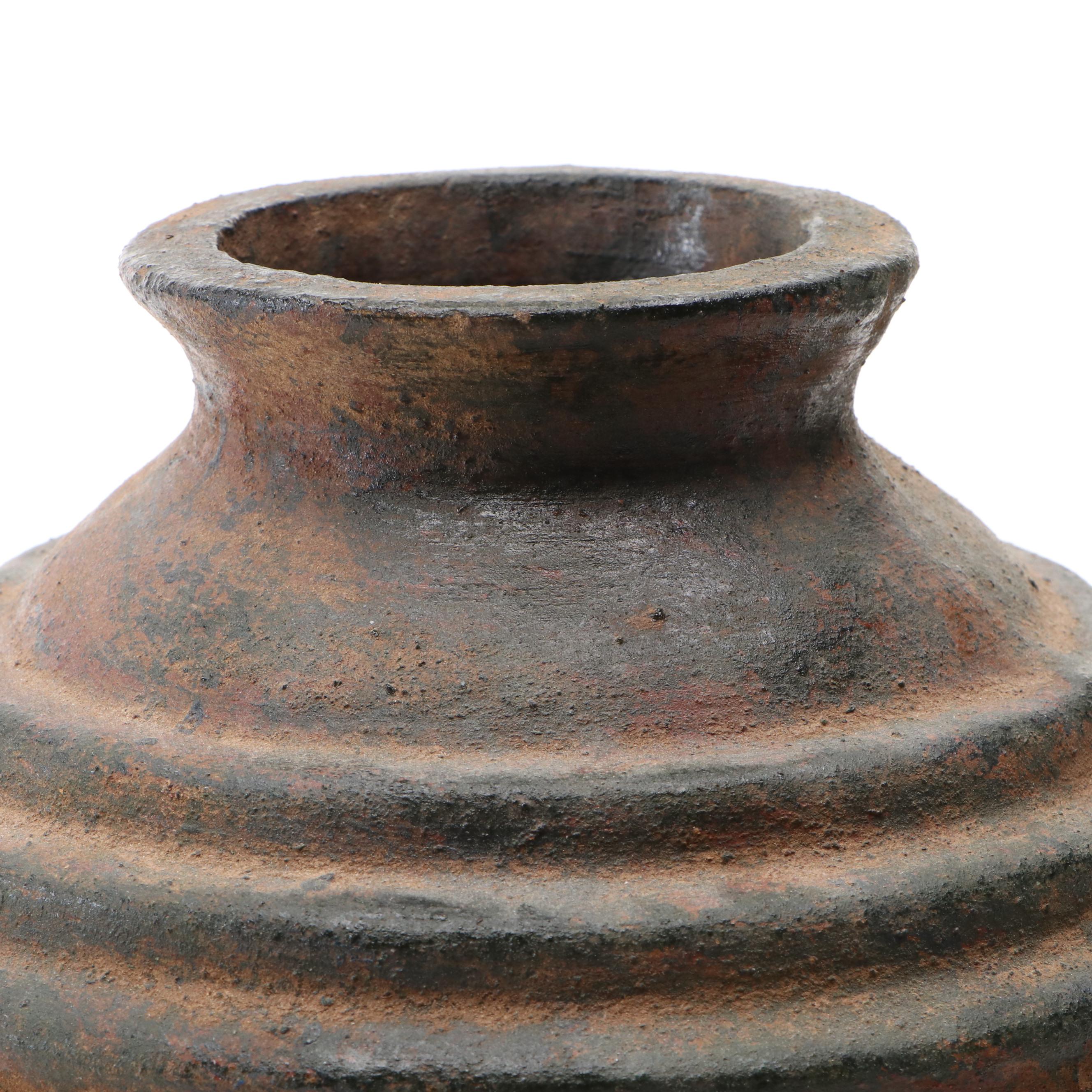 Greco Roman Style Earthenware Wine Jug and Vessel