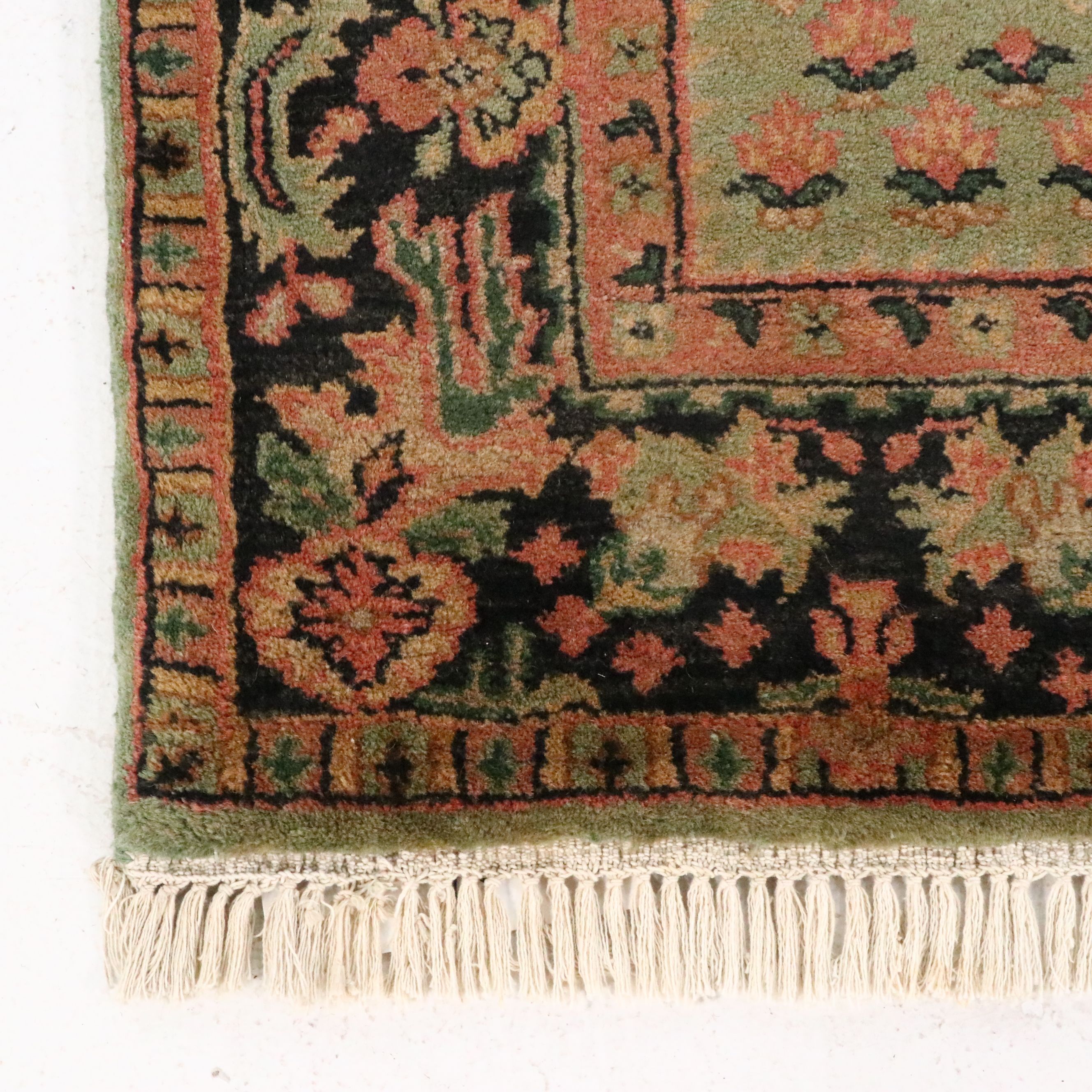 3'11 x 6'3 Hand-Knotted Indian Agra Area Rug