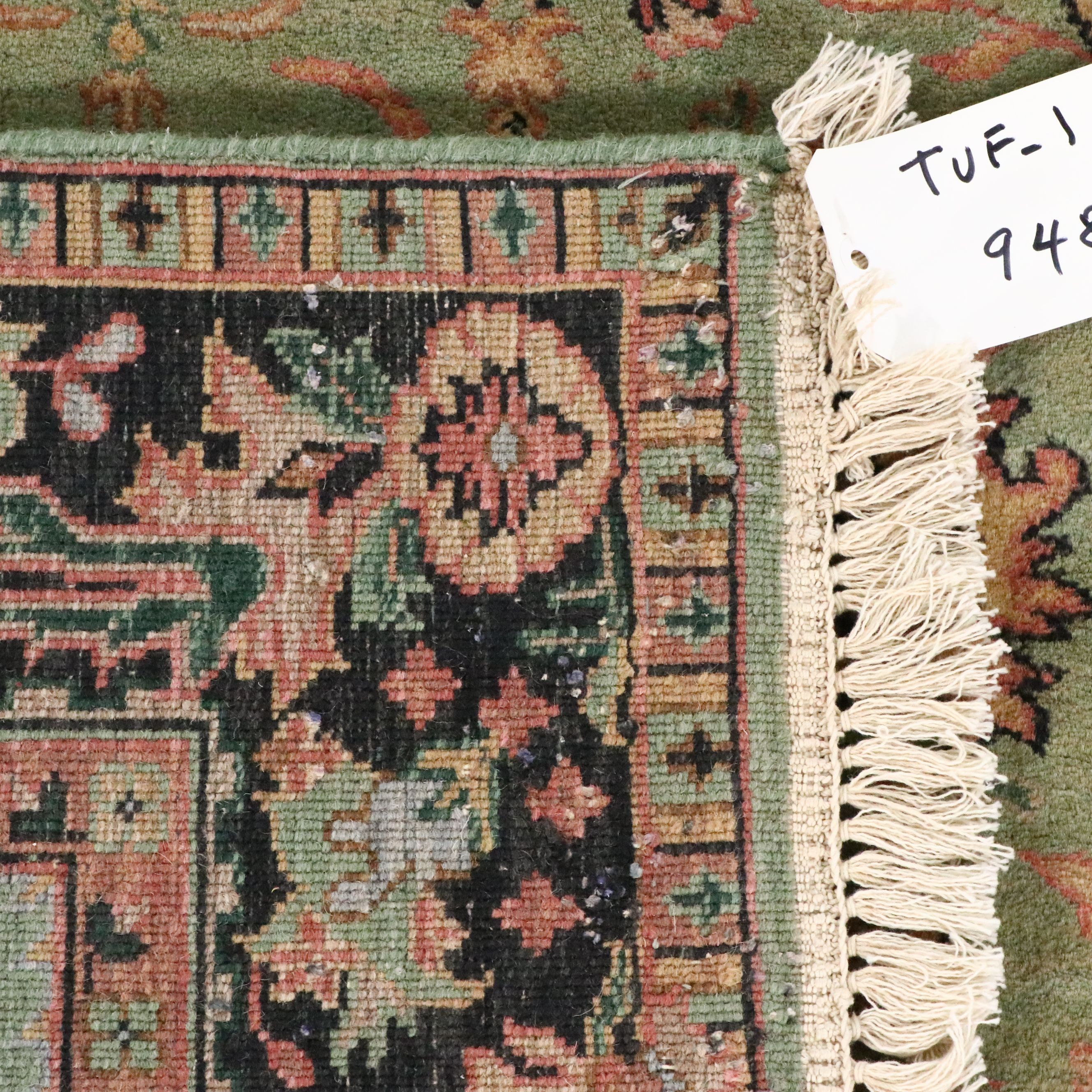 3'11 x 6'3 Hand-Knotted Indian Agra Area Rug
