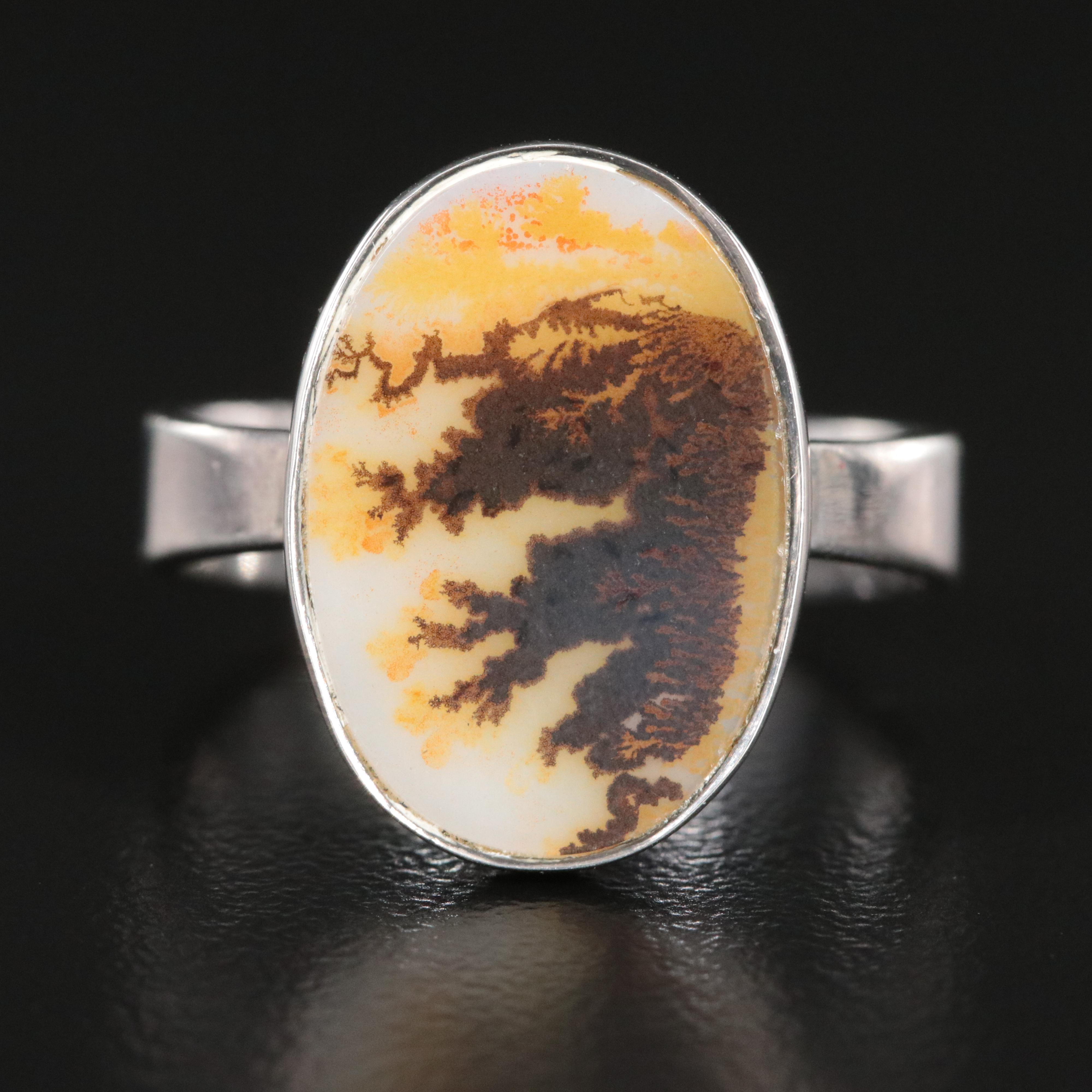 Sterling Agate Ring