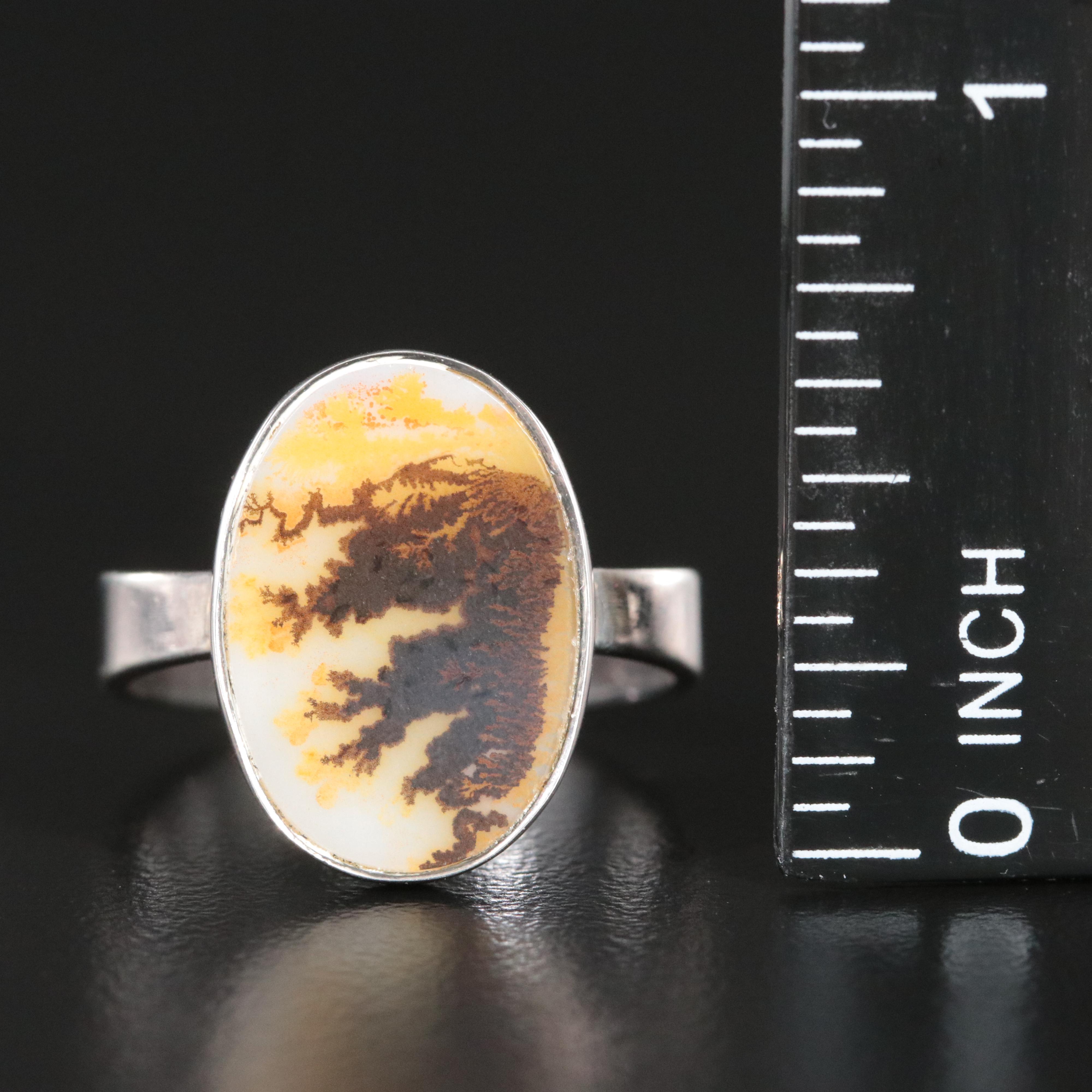 Sterling Agate Ring
