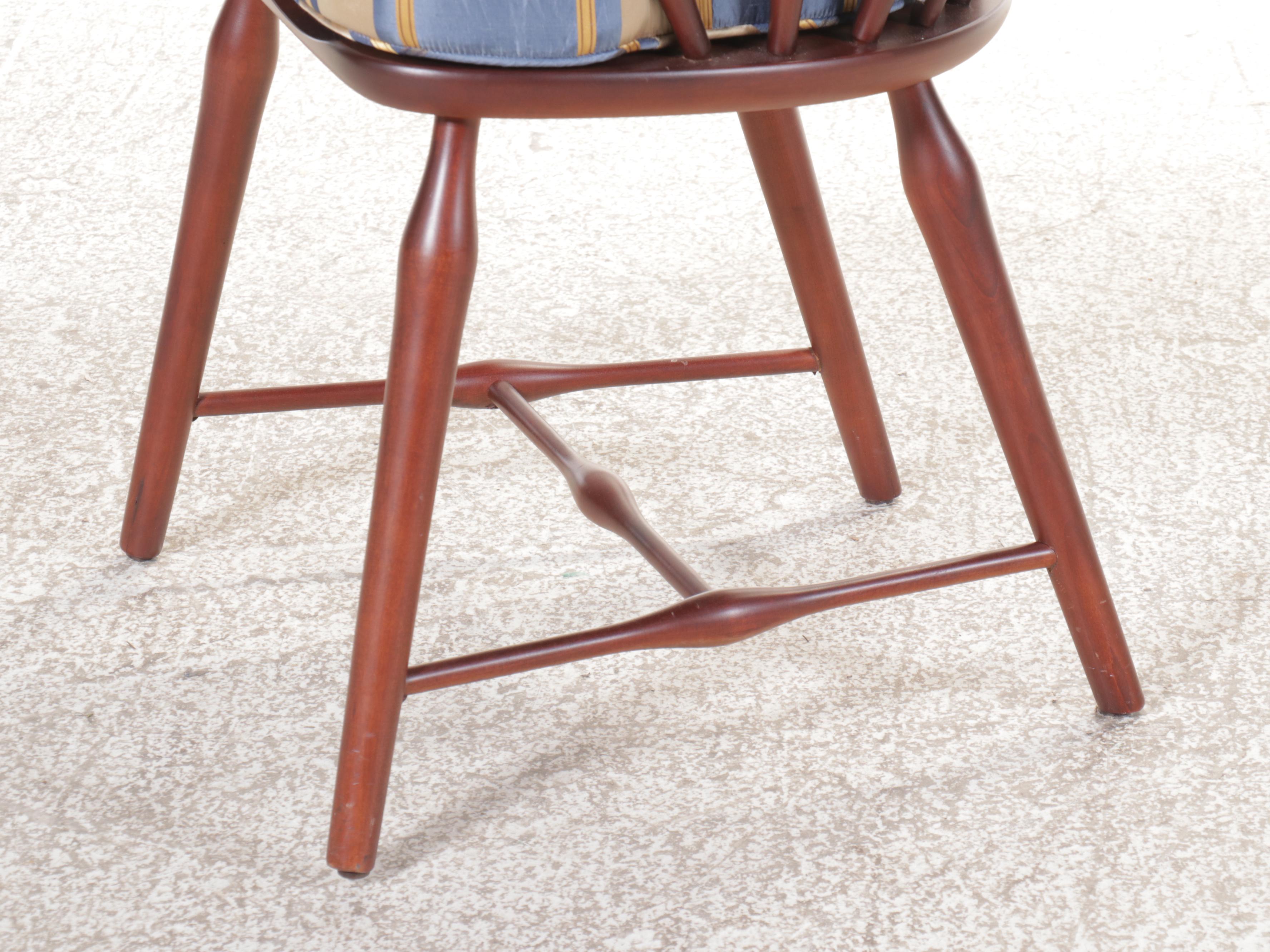 Kincaid Furniture Cherry Dining Table with Six Windsor Chairs