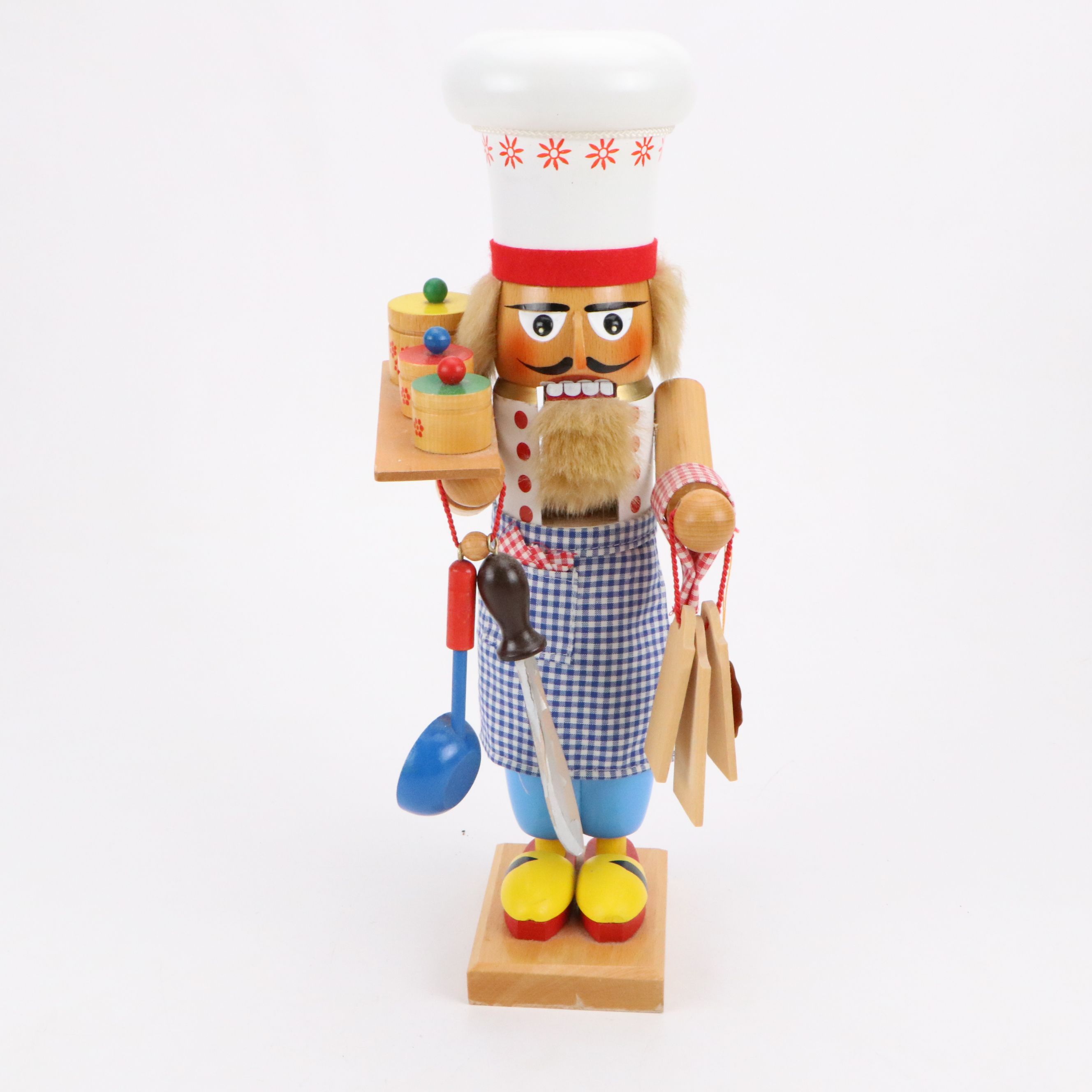 Steinbach German Handmade Chef and "Chubby Bread Baker" Wood Nutcrackers