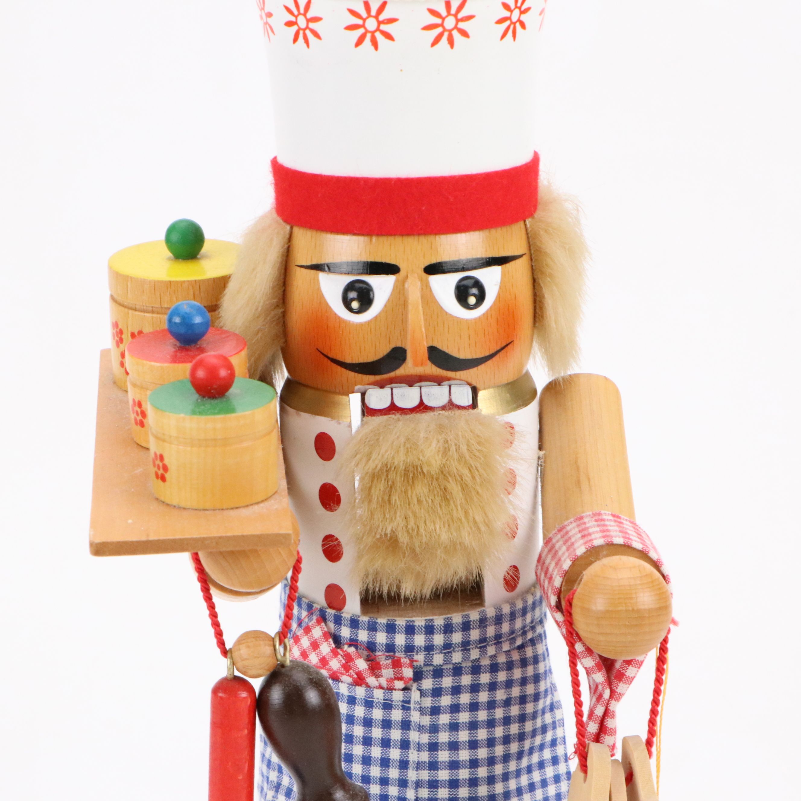 Steinbach German Handmade Chef and "Chubby Bread Baker" Wood Nutcrackers
