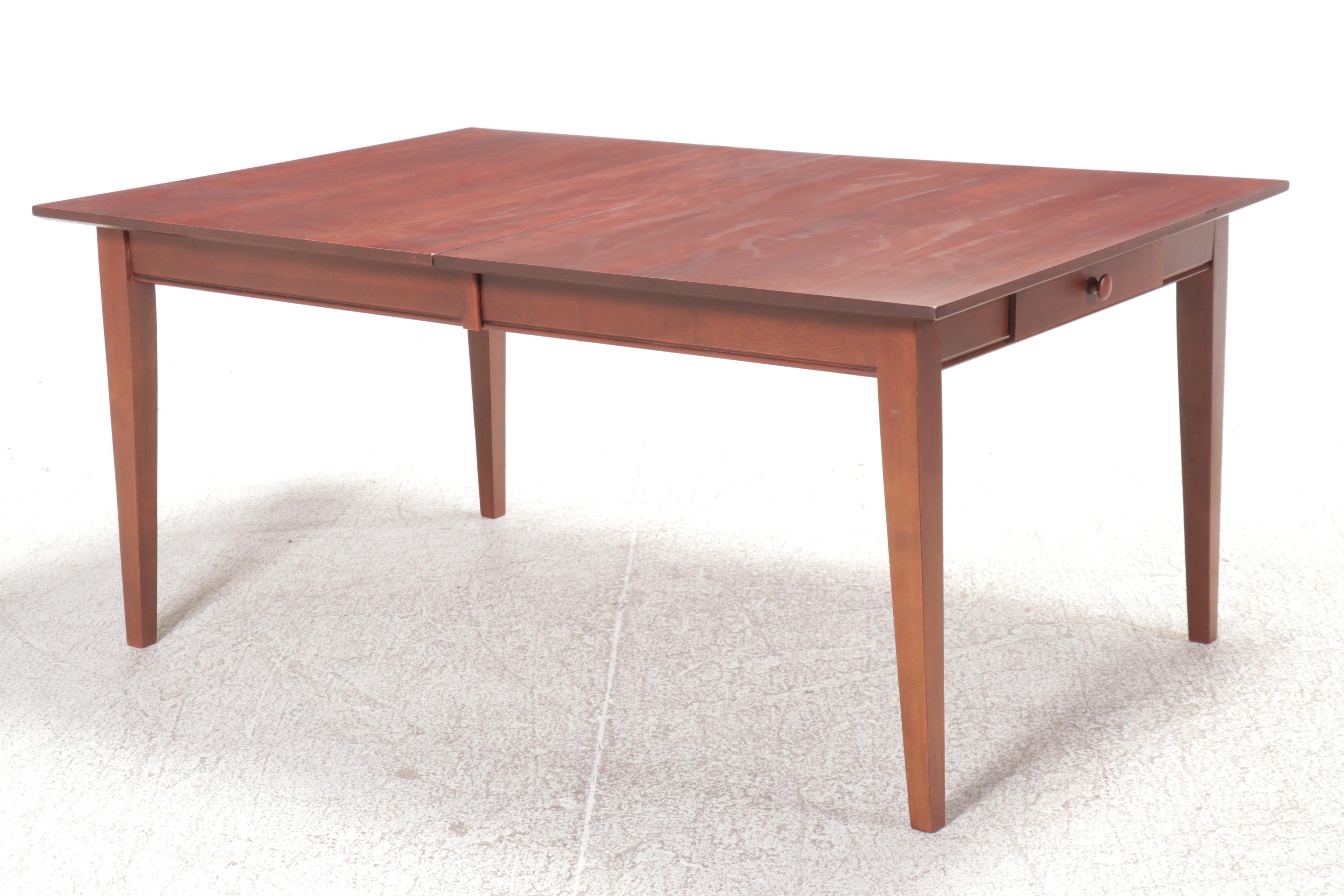 Kincaid Furniture Cherry Dining Table with Six Windsor Chairs