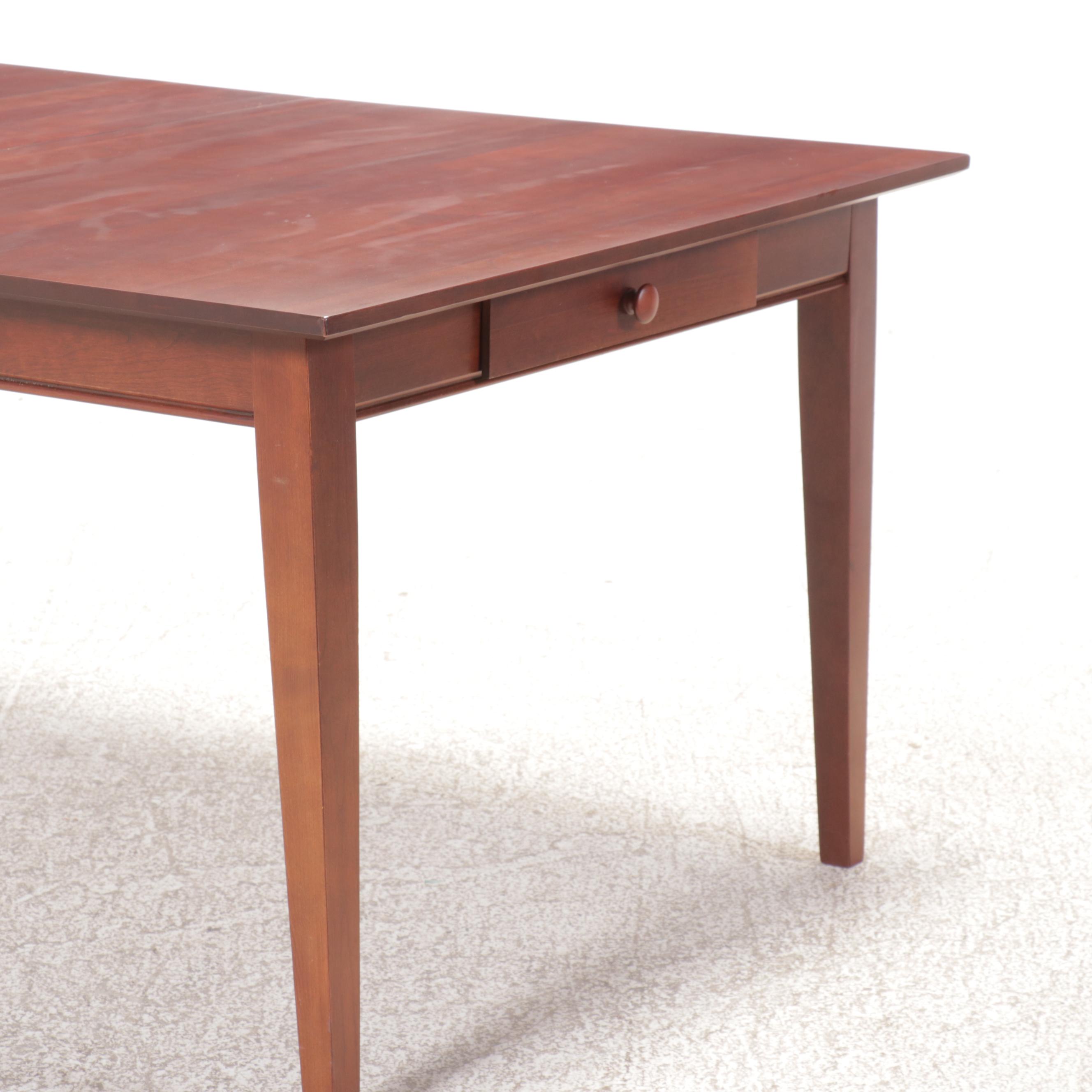 Kincaid Furniture Cherry Dining Table with Six Windsor Chairs