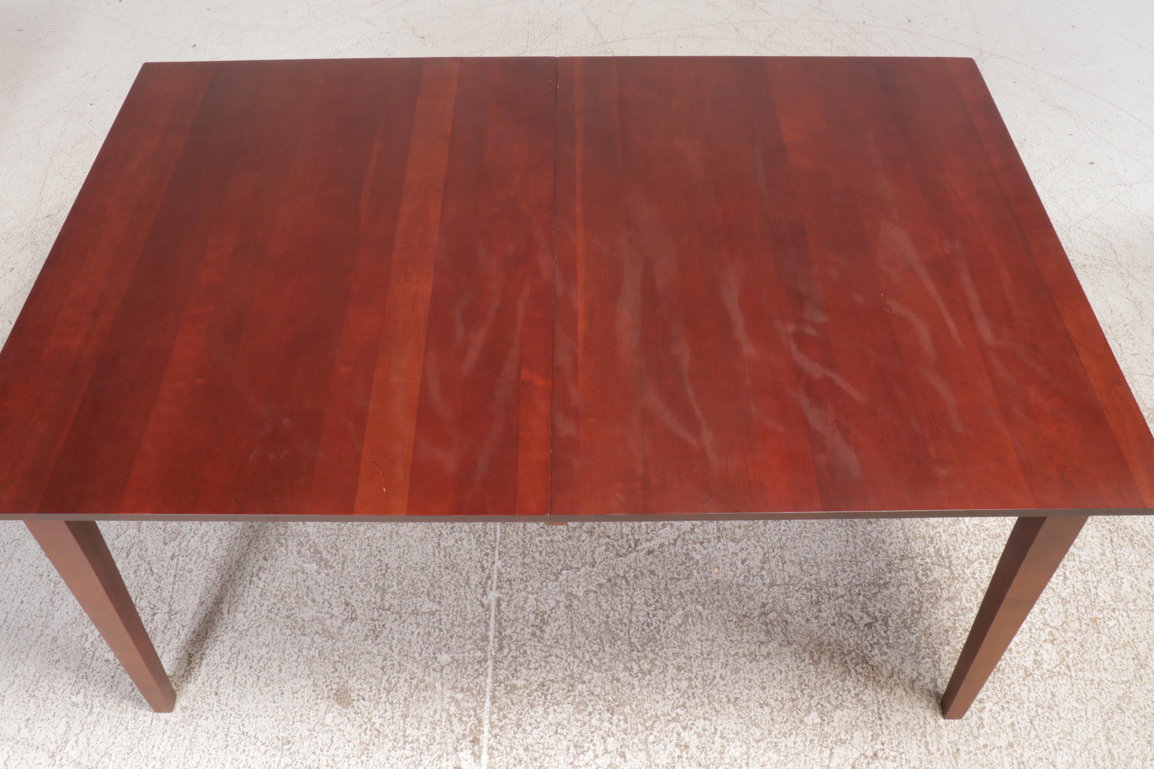 Kincaid Furniture Cherry Dining Table with Six Windsor Chairs