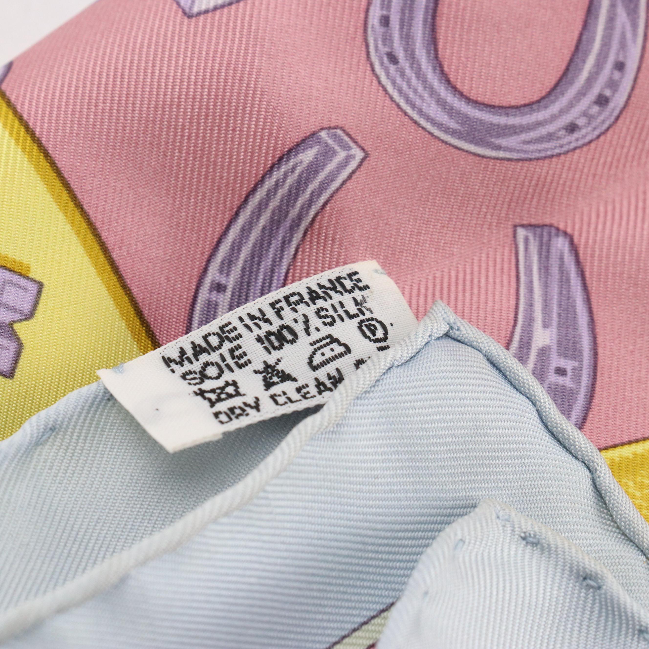 Hermès "Porte-Bonheur" Silk Twill Scarf 45