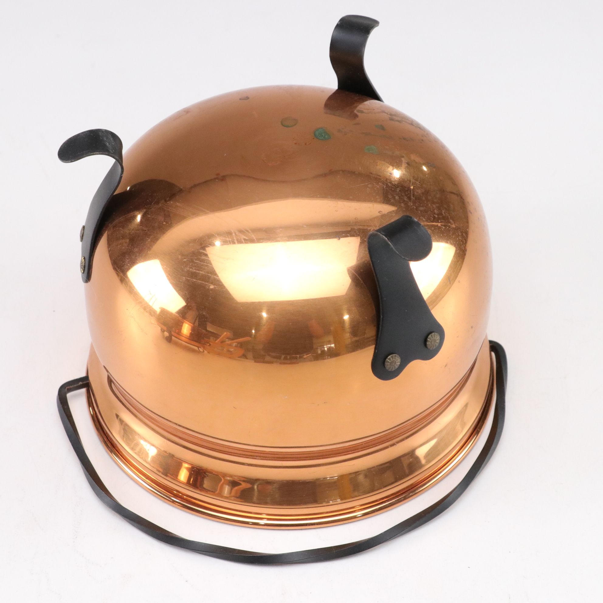 Glass Salad Bowl with Wood Stand and Tongs, Coppercraft Guild Items and More