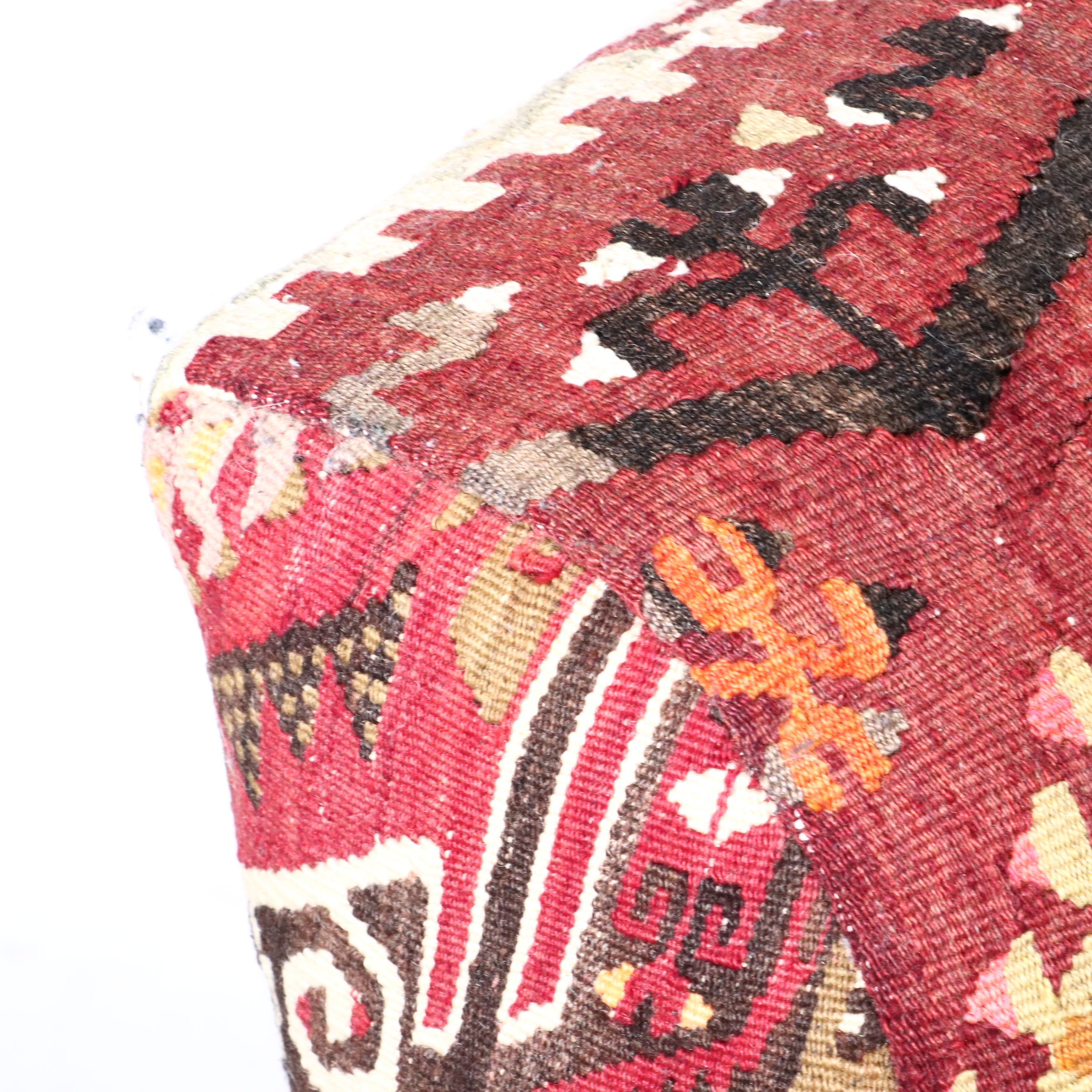 George Smith Ltd. Kilim-Upholstered English Roll-Arm Easy Chair