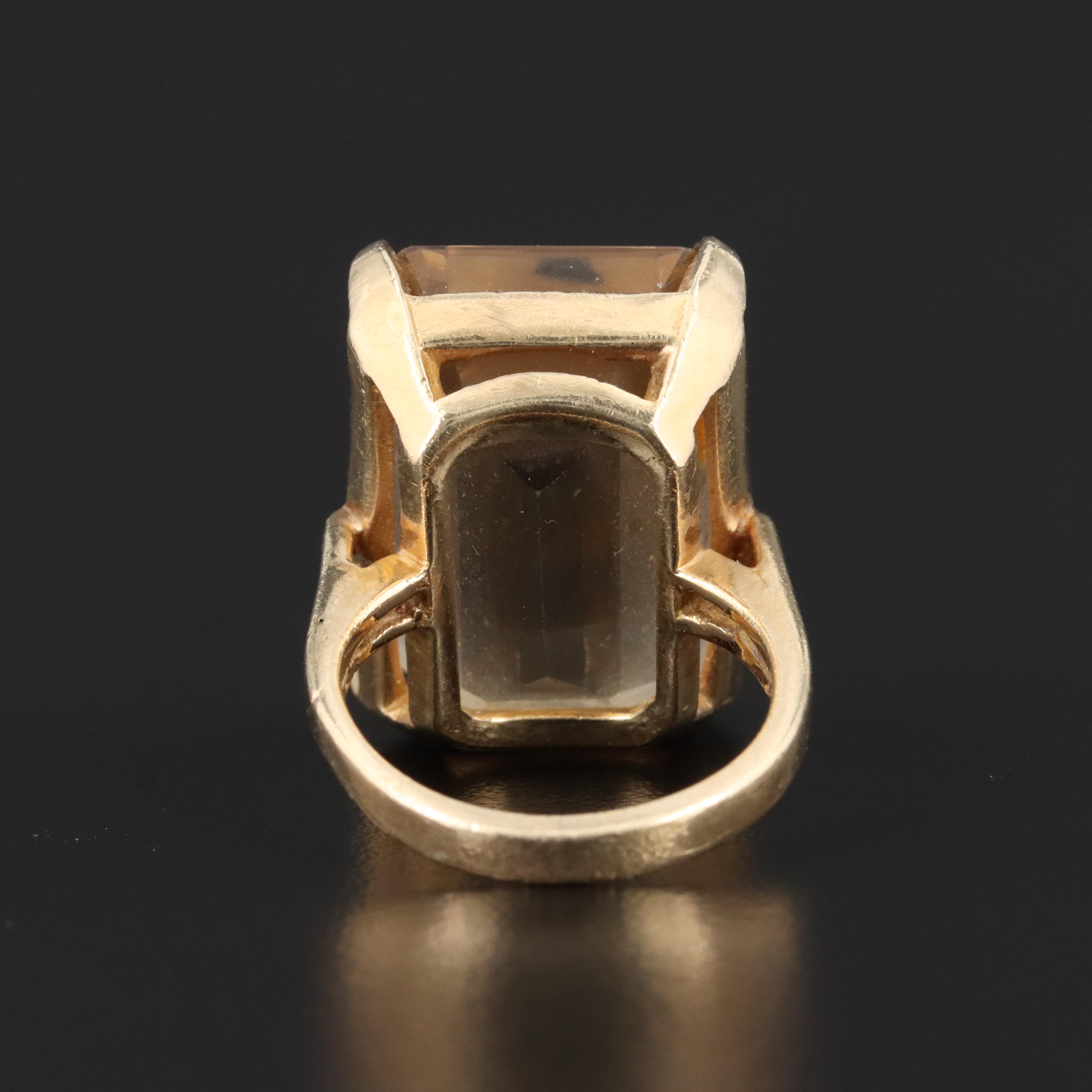 14K 26.88 CT Citrine Ring