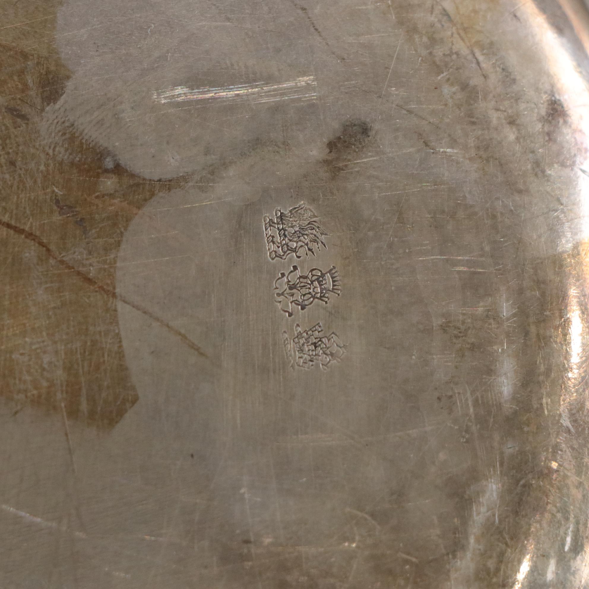 Silver Plate Serving Tray, Sugar Bowl, Creamer with Sterling Serving Utensils