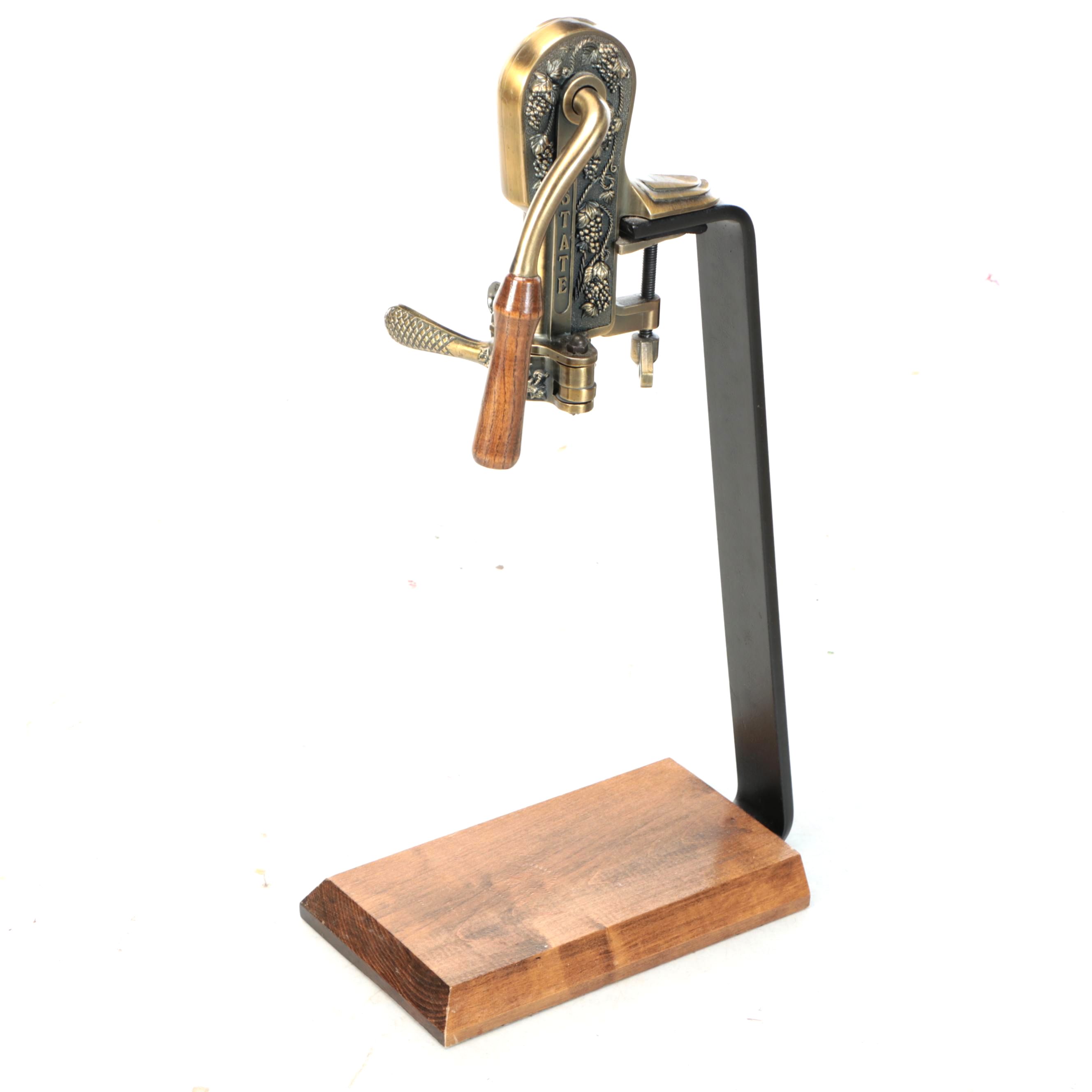 Rogar Estate Repoussé Brass Wine Opener