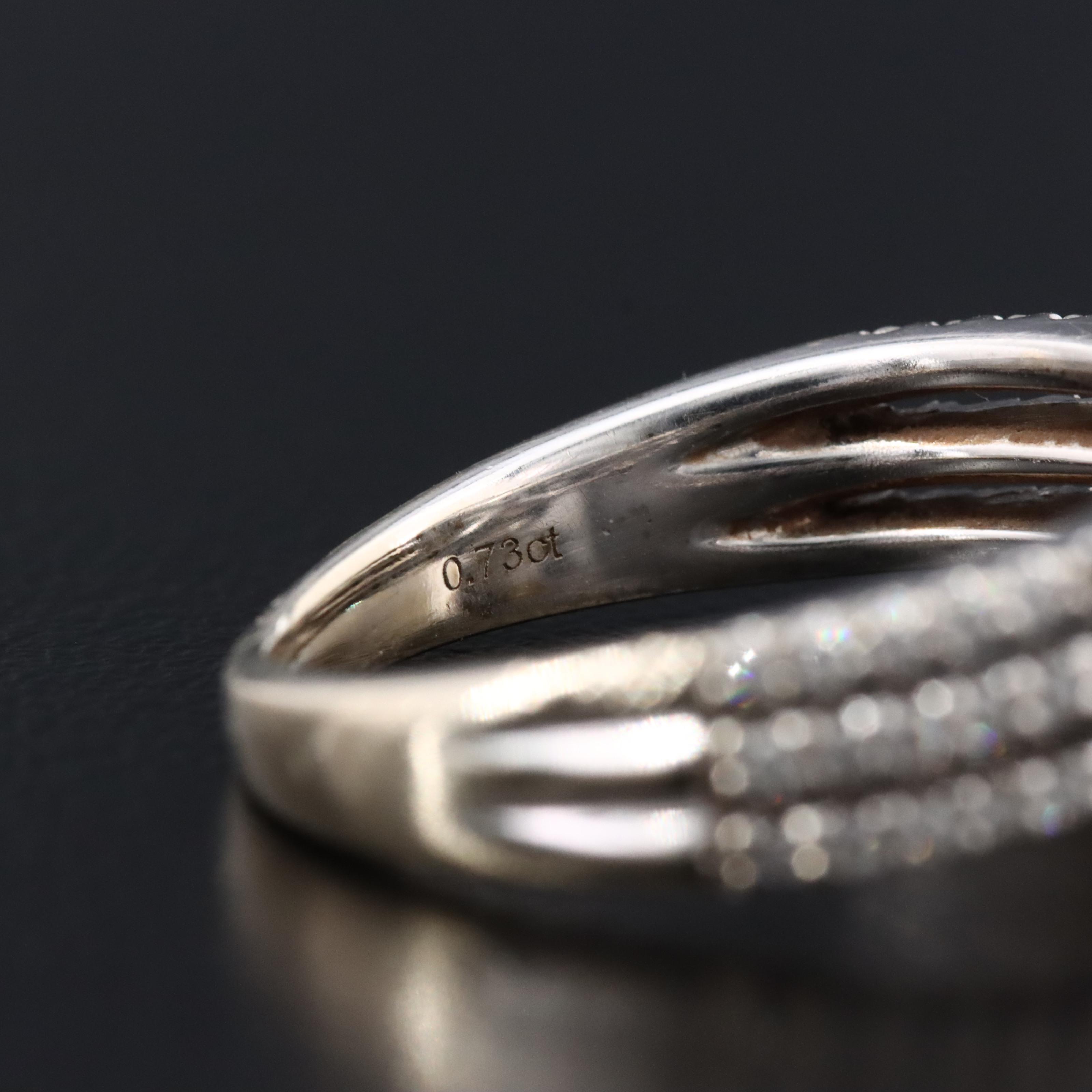 14K 0.90 CTW Diamond Double Halo Ring