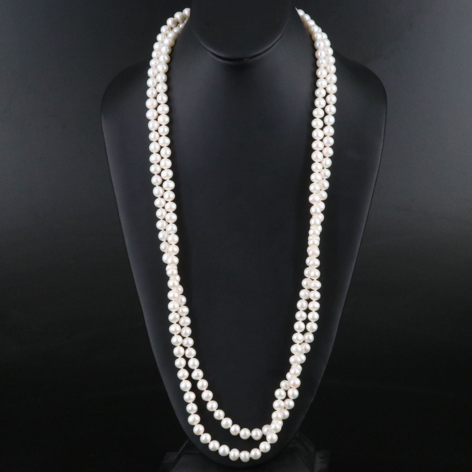 Endless Semi-Baroque Pearl Necklace