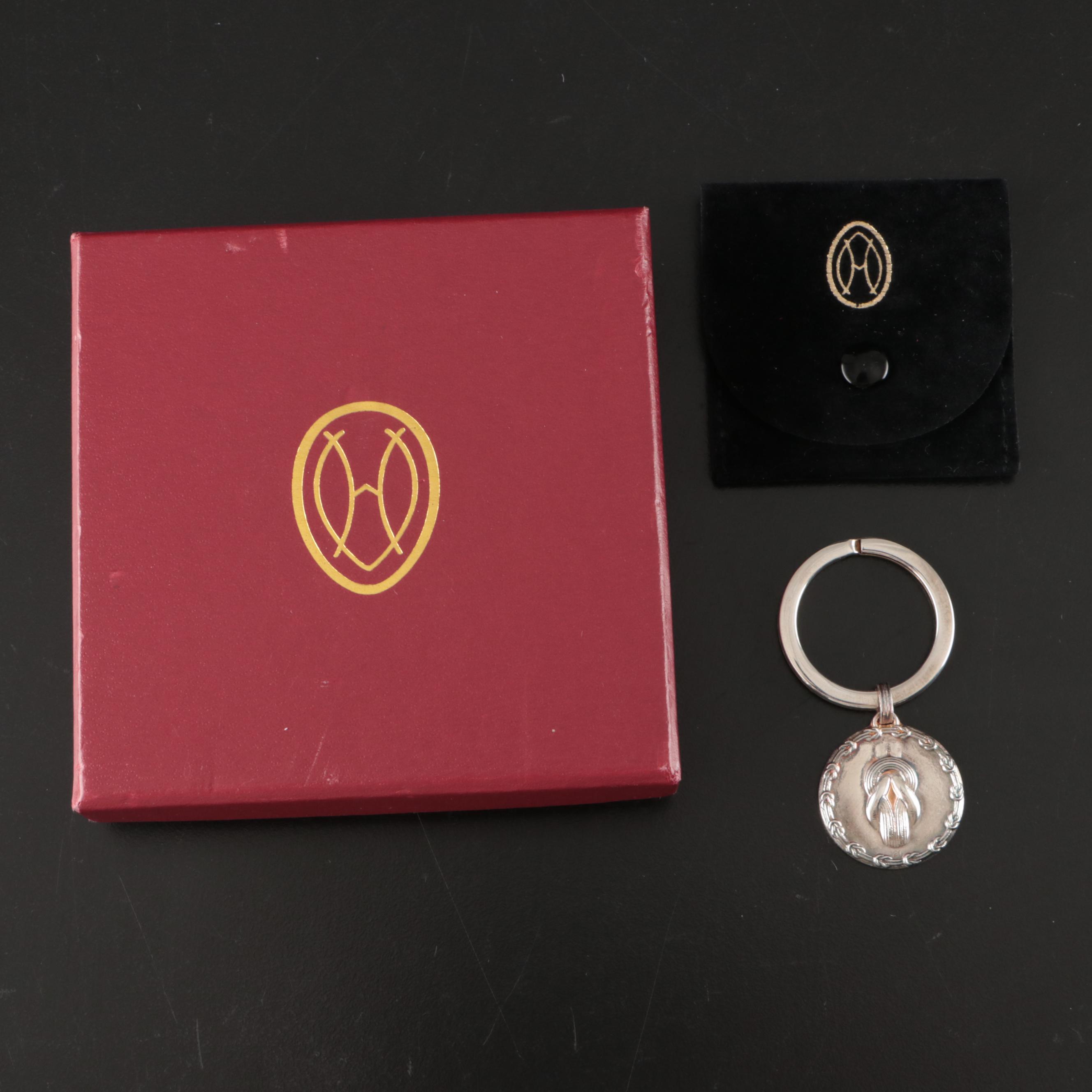 Lalaounis Monogrammed "Hercules' Knot" Sterling Silver Key Ring