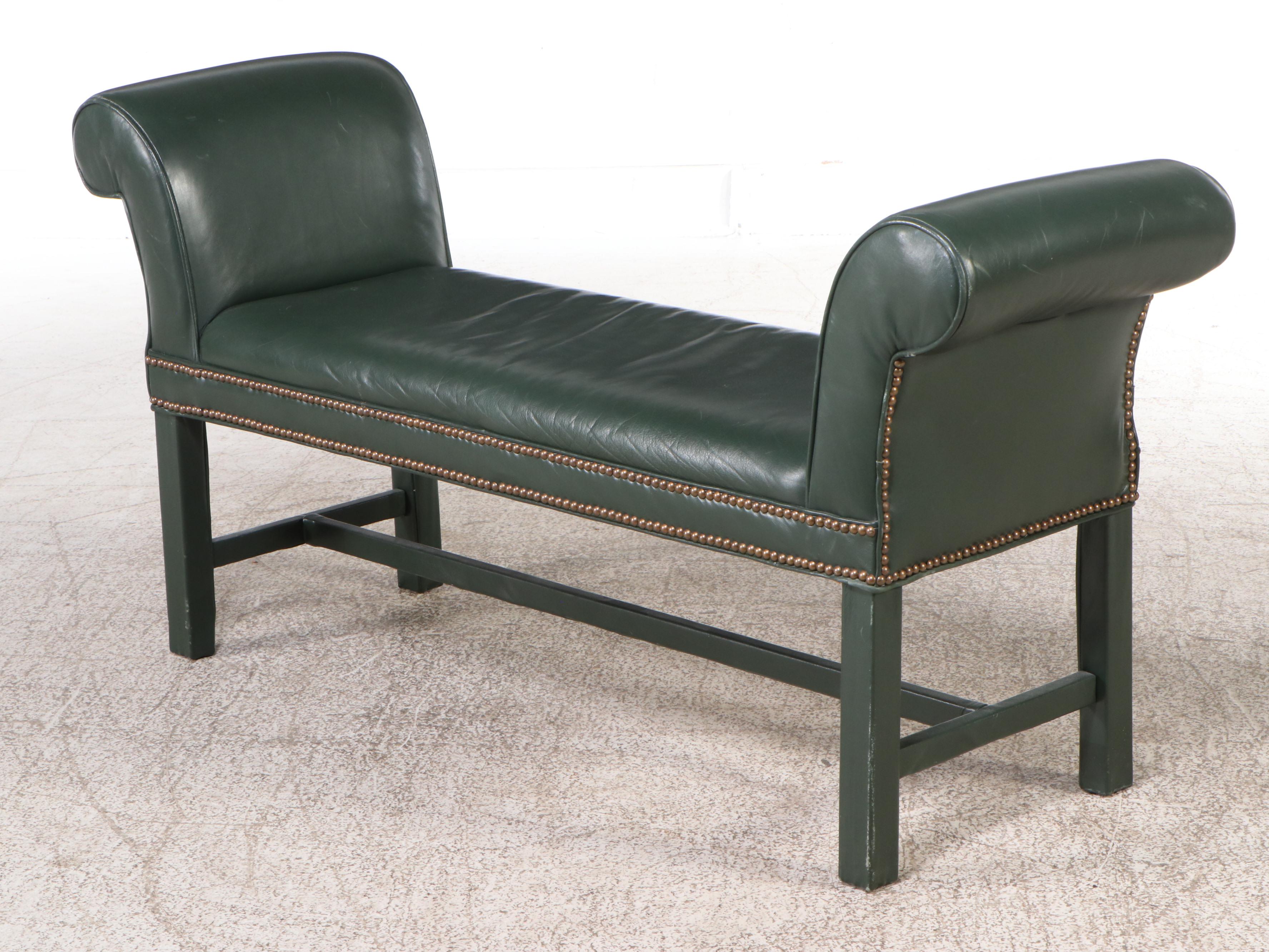 Chippendale Style Upholstered Window Bench