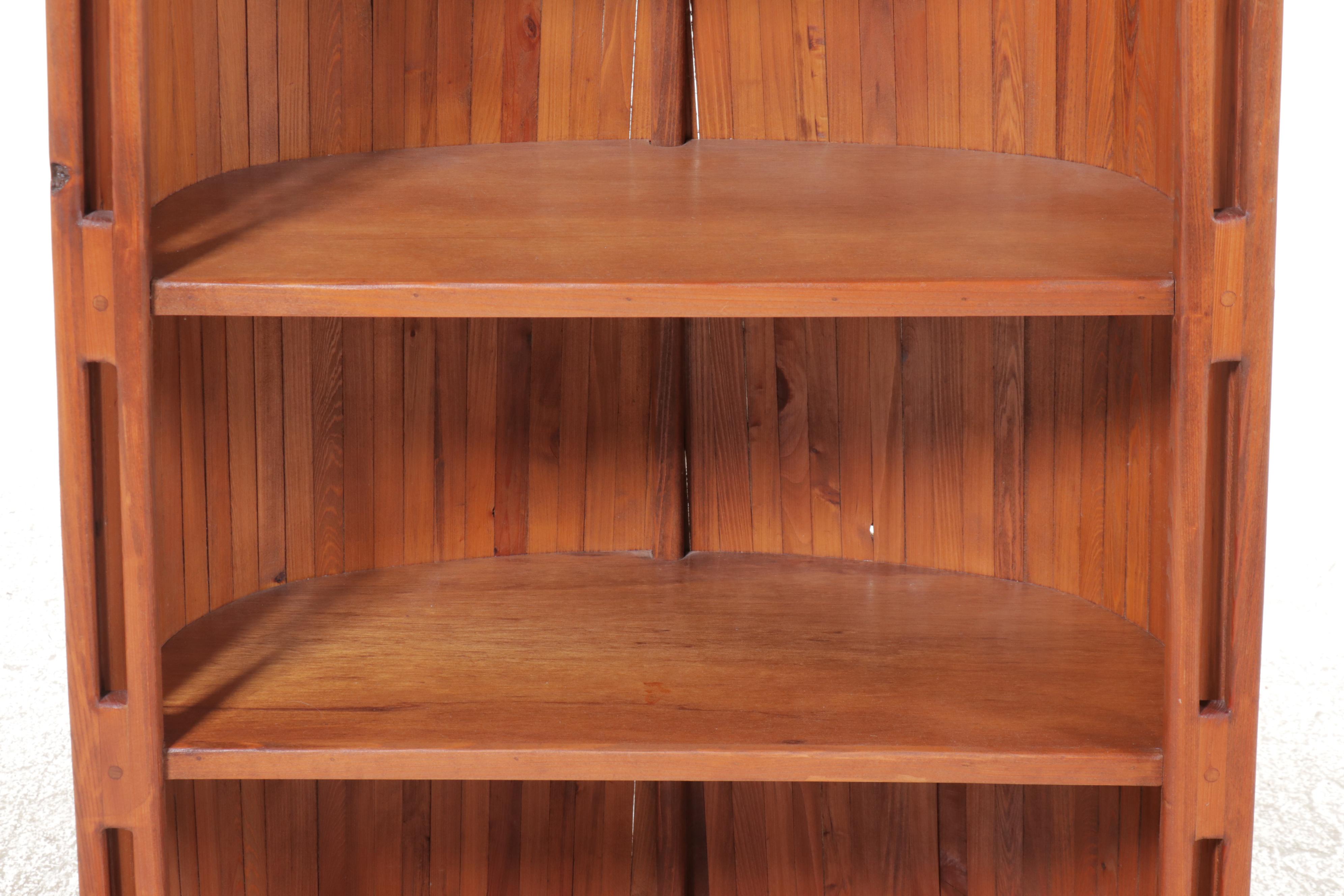 Wooden Boat Hull Shaped Shelving Unit