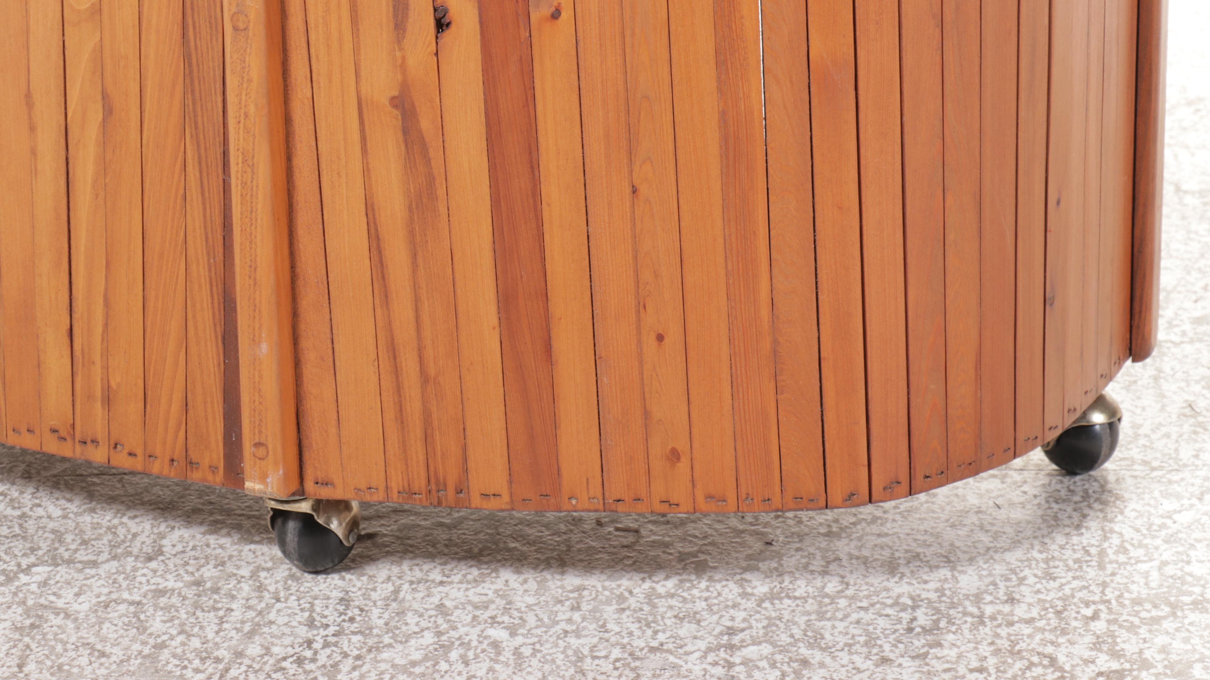 Wooden Boat Hull Shaped Shelving Unit