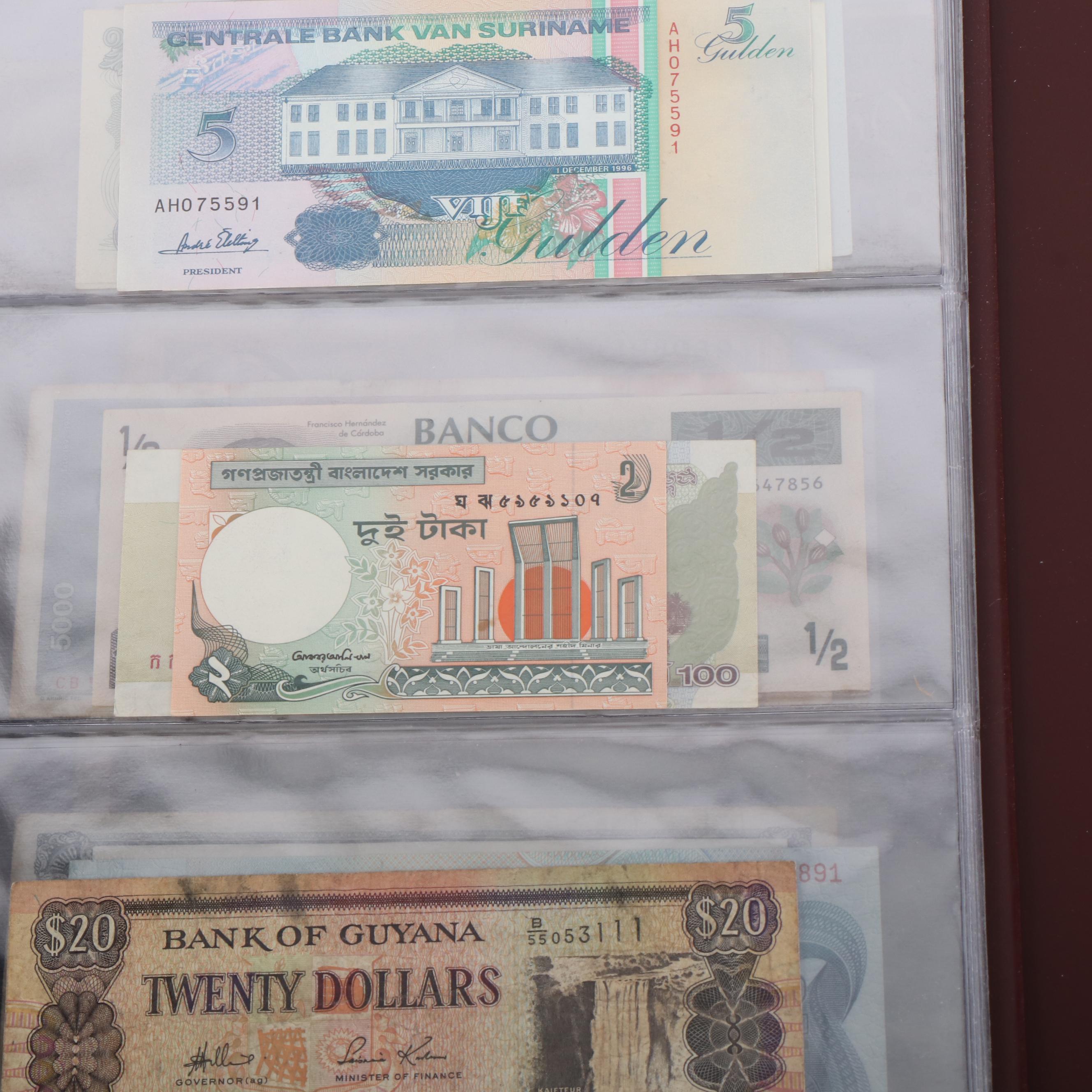 Collection of More Than 200 Pieces of Currency From Around the World