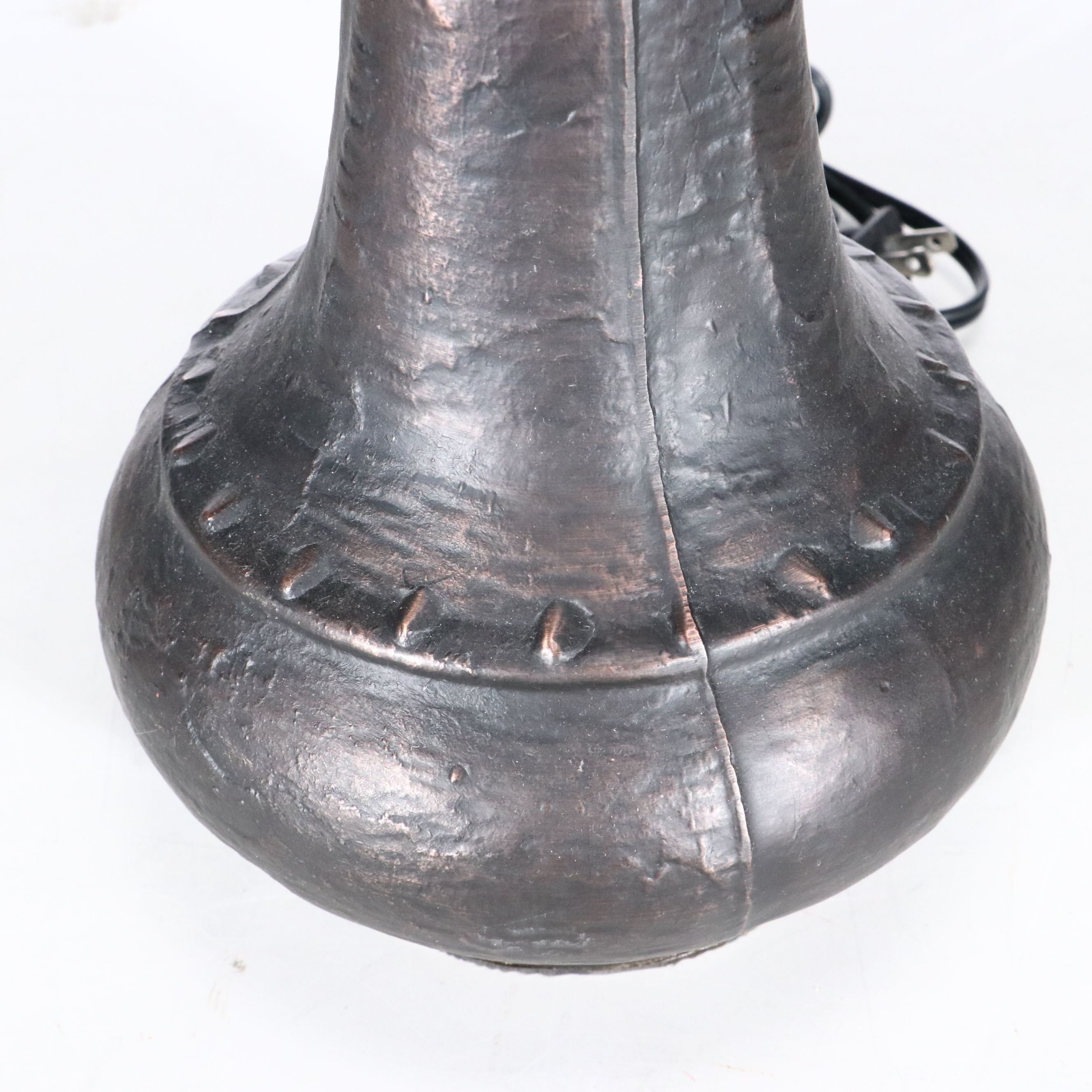 Craftsman Style Bronzed Metal Table Lamp with Mica Shade