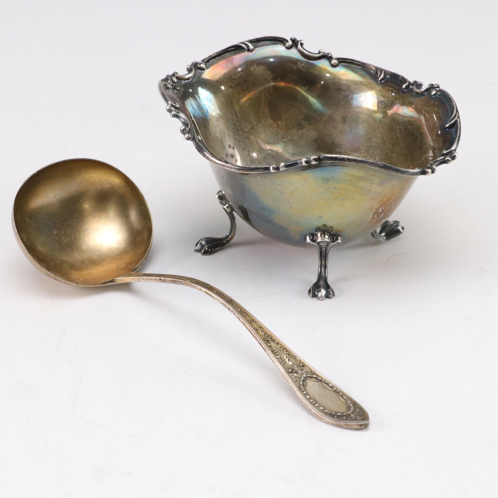 Sterling Silver Sugar Bowl, Napkin Rings & More