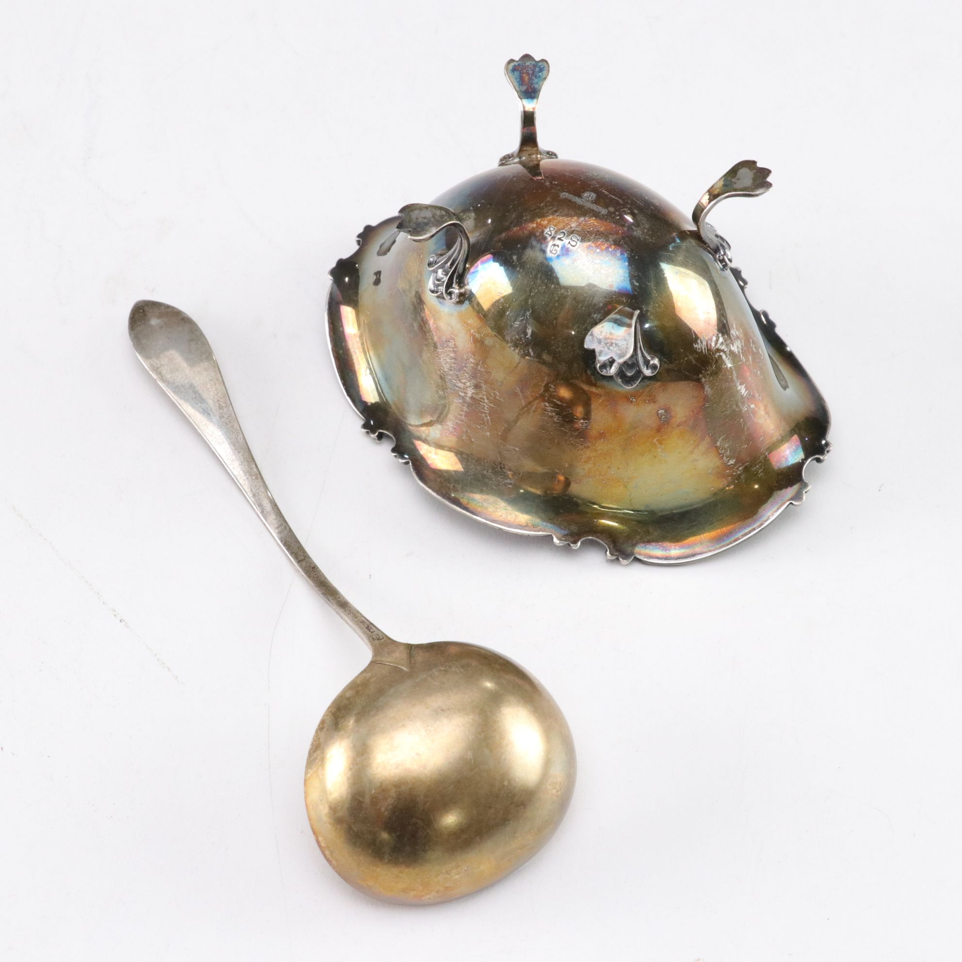 Sterling Silver Sugar Bowl, Napkin Rings & More