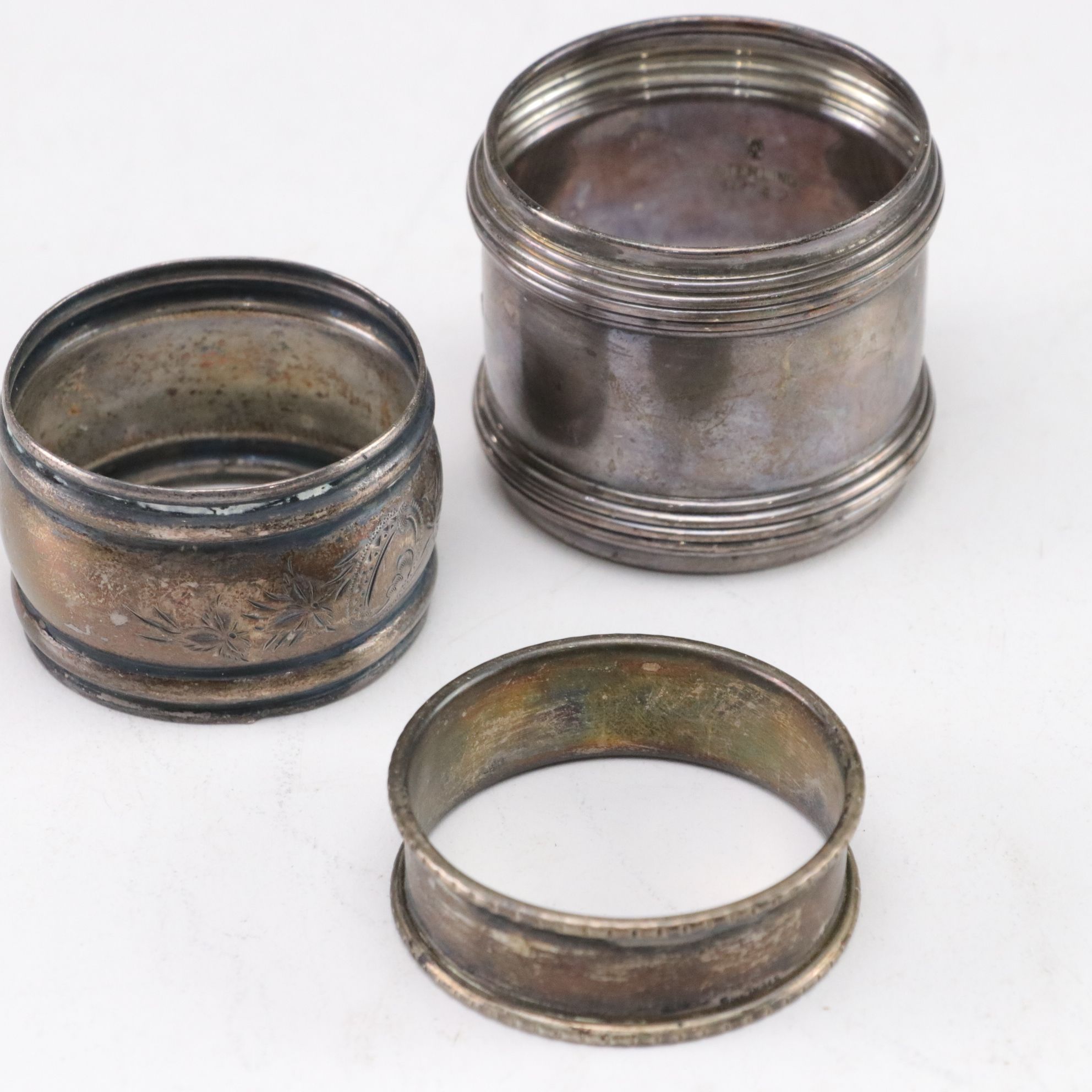 Sterling Silver Sugar Bowl, Napkin Rings & More