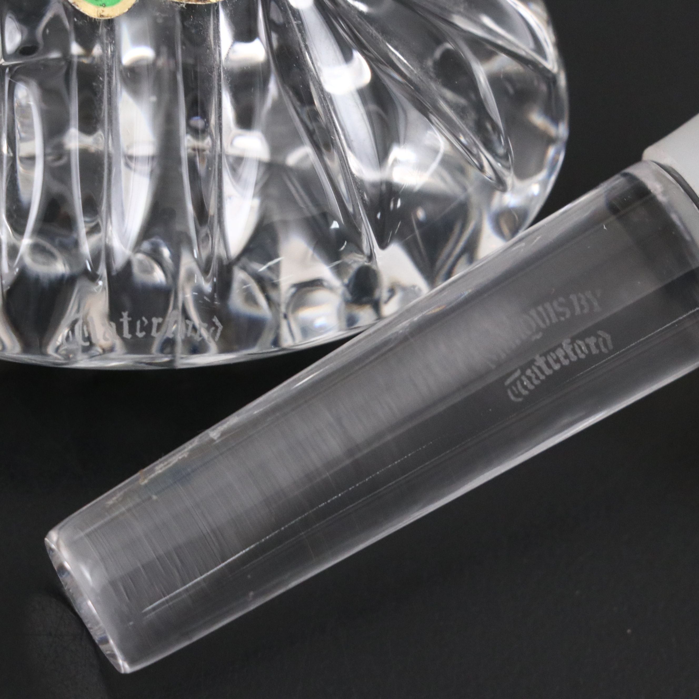 Waterford Crystal with Other Paperweights and Bottle Stopper