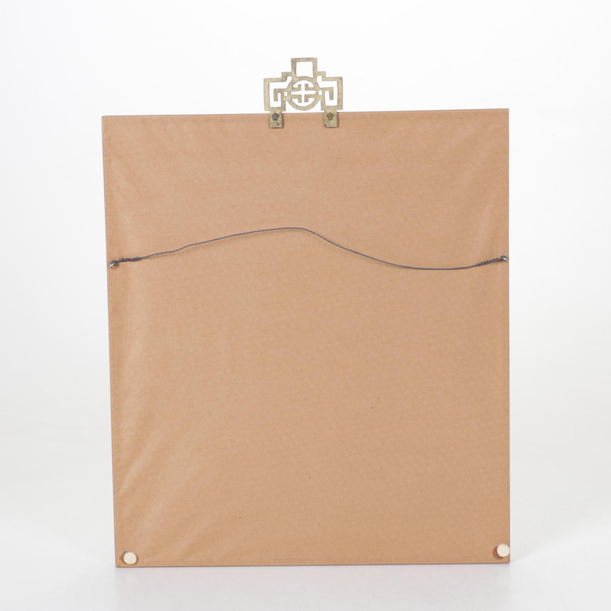 Japanese Gouache & Ink Illustration of Chrysanthemum