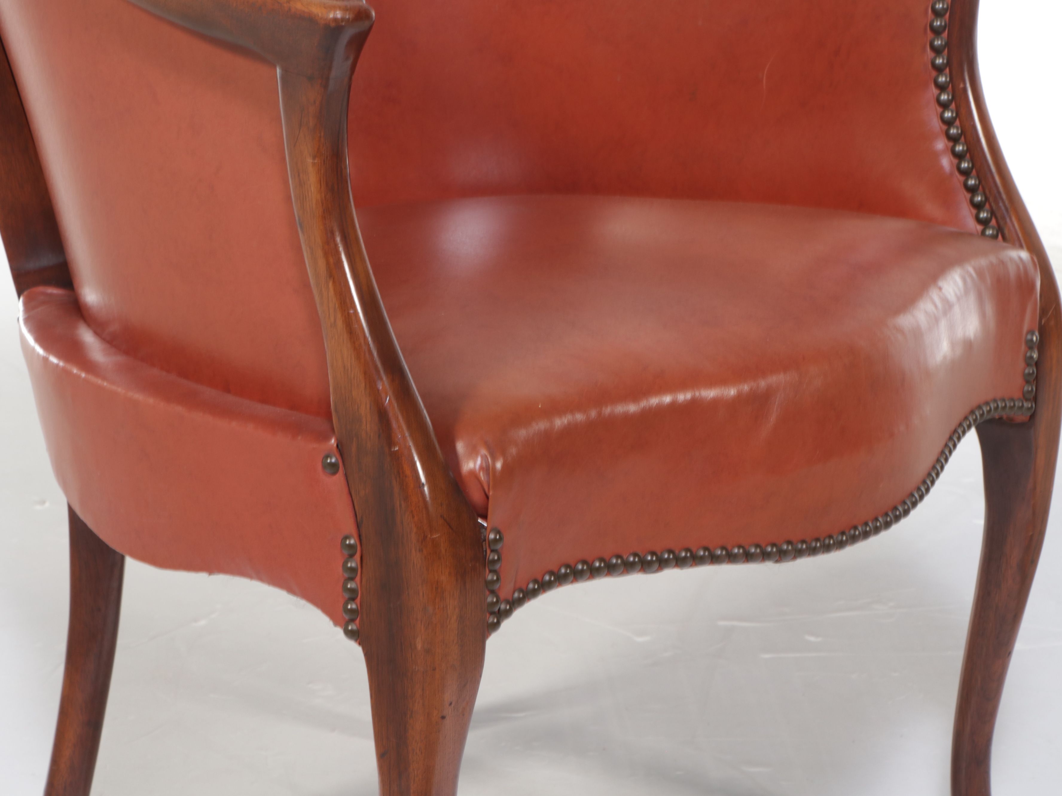 Louis XVI Style Carved Wood Writing Table with Georgian Style Desk Chair