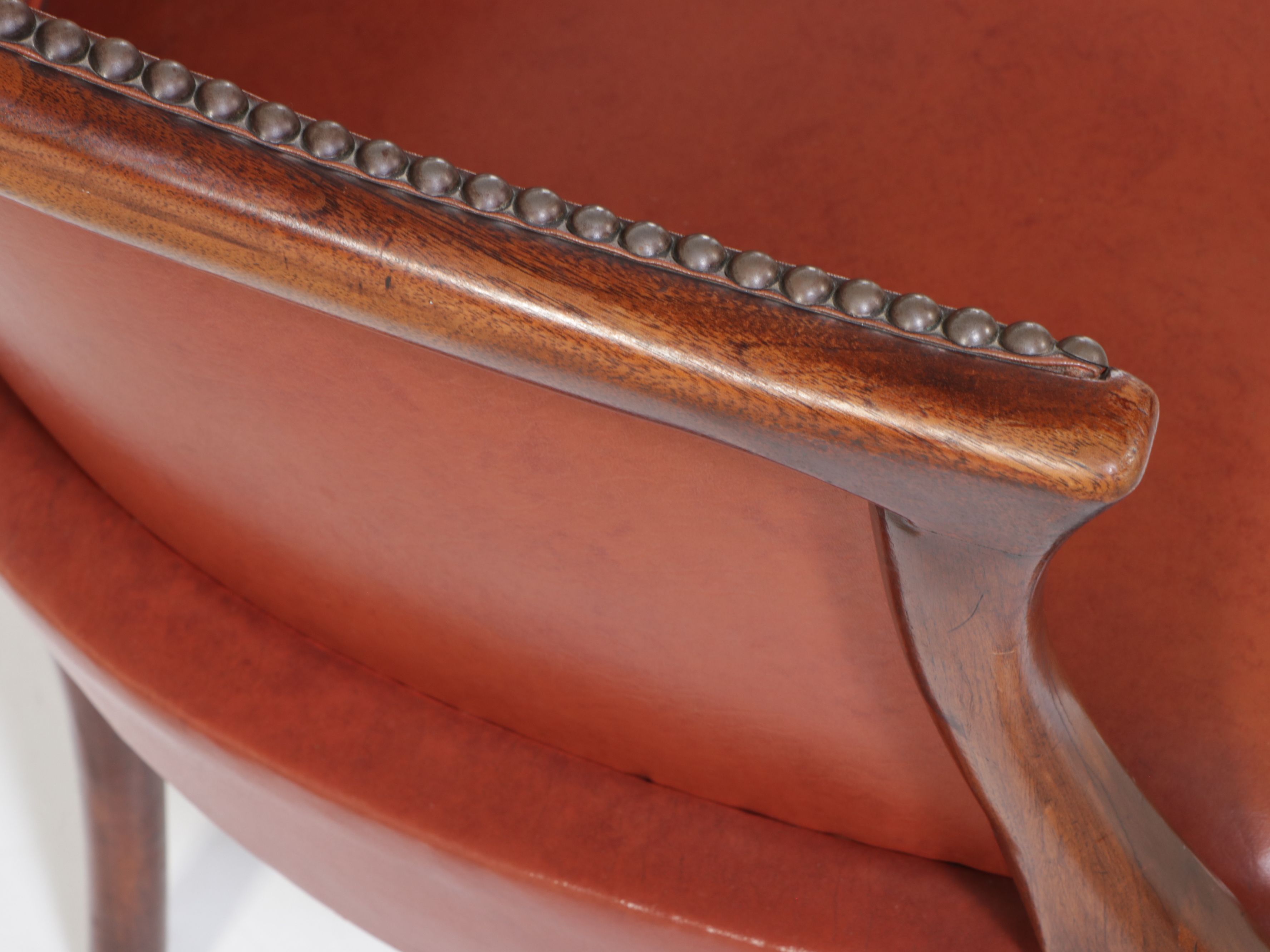 Louis XVI Style Carved Wood Writing Table with Georgian Style Desk Chair