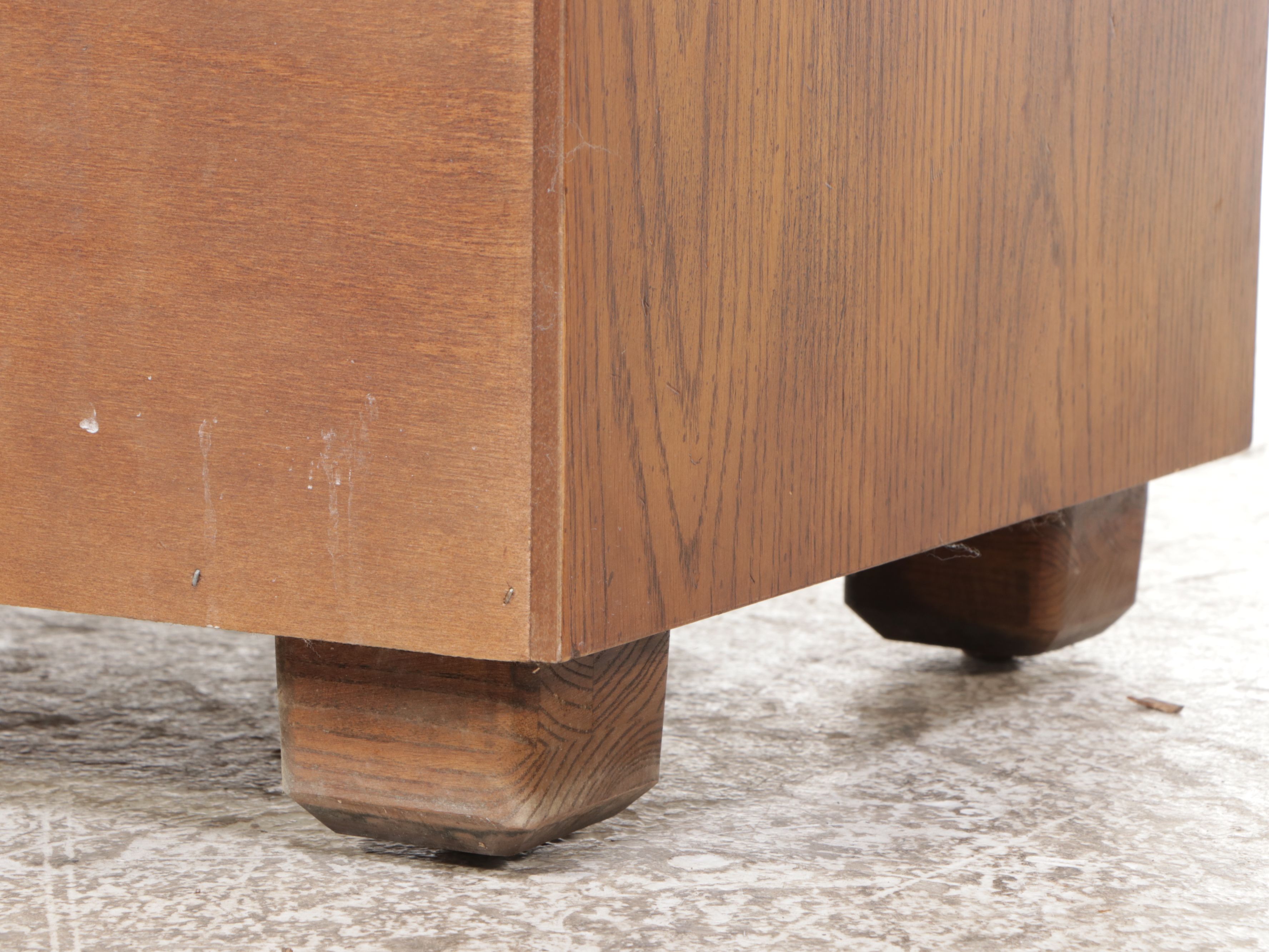 Campaign Style Oak Gentleman's Chest, Late 20th Century