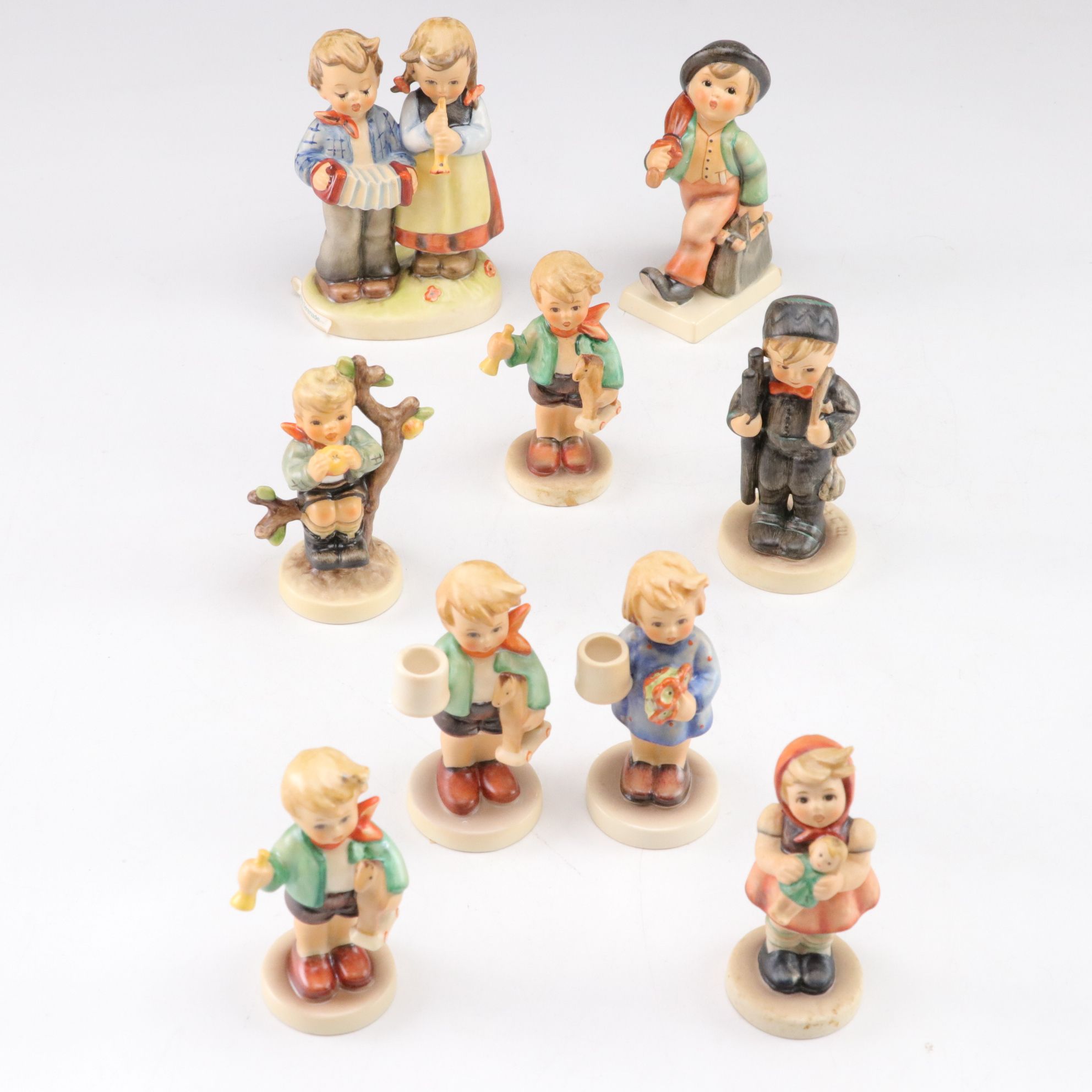 Goebel "Merry Wanderer" and "Birthday Serenade" in Hummel Porcelain Set, 1980s
