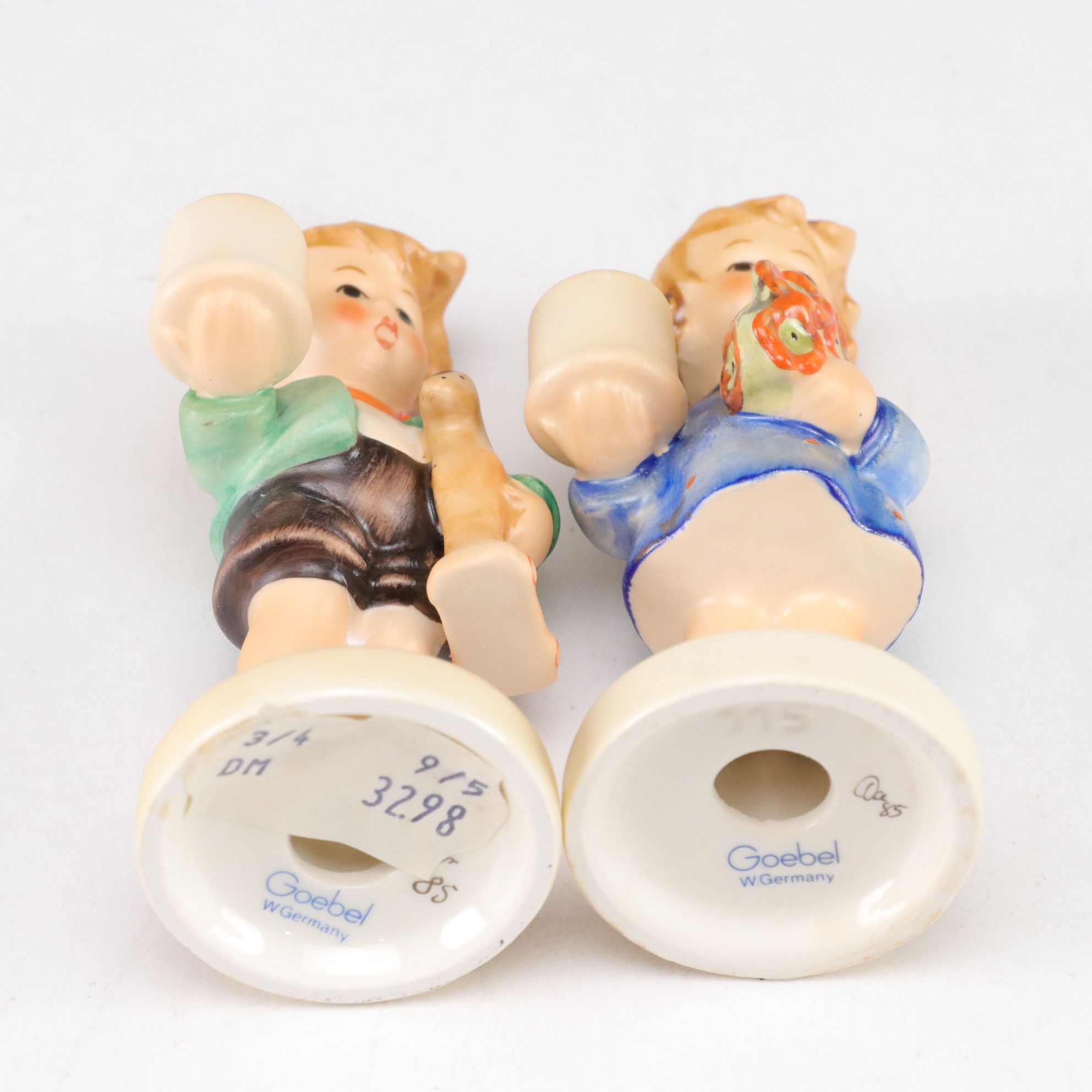 Goebel "Merry Wanderer" and "Birthday Serenade" in Hummel Porcelain Set, 1980s