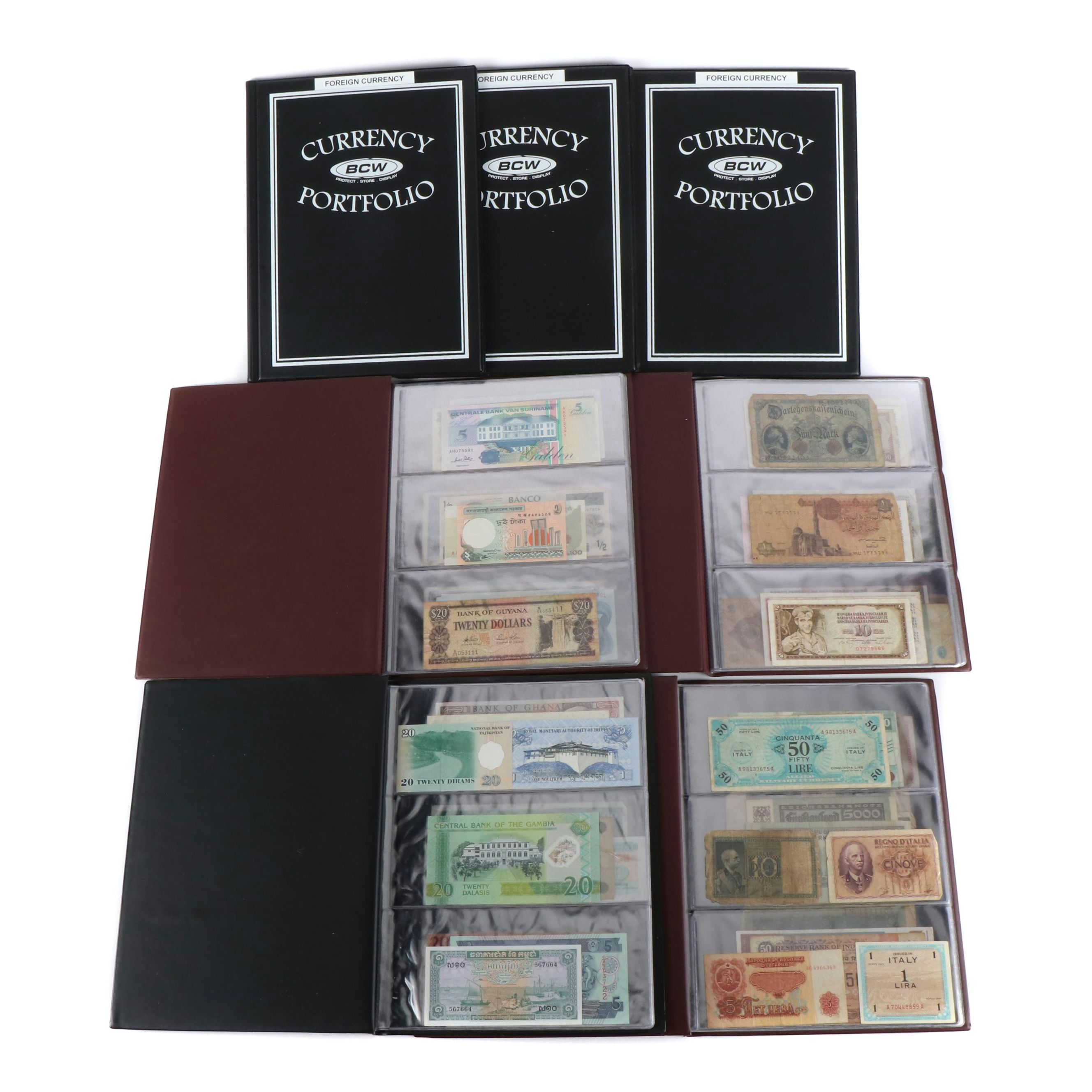 Collection of More Than 200 Pieces of Currency From Around the World