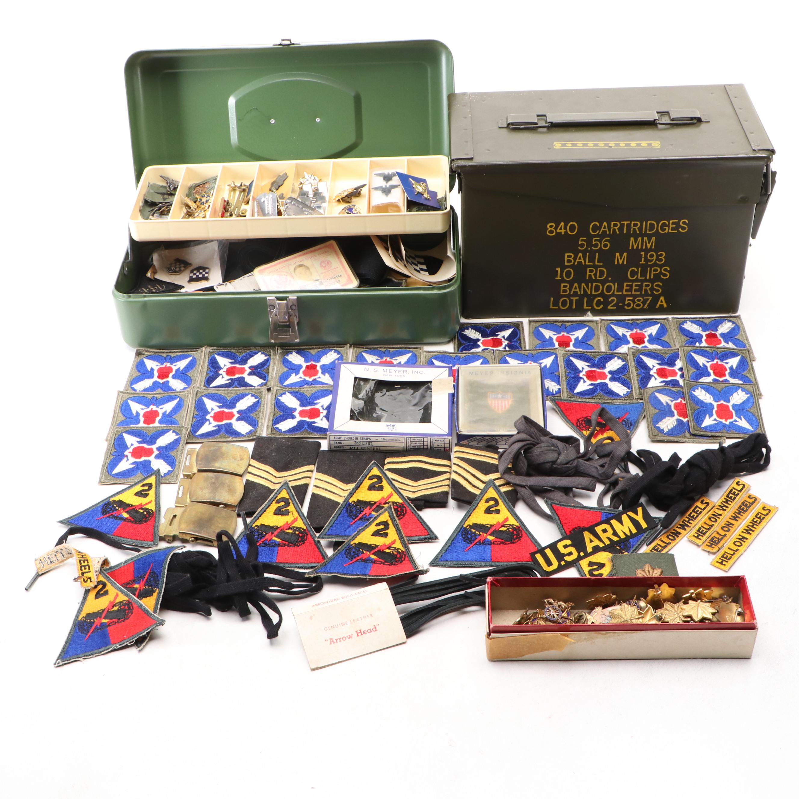 Vietnam War Era Patches, Pins, Dog Tags, Ammo Box and More