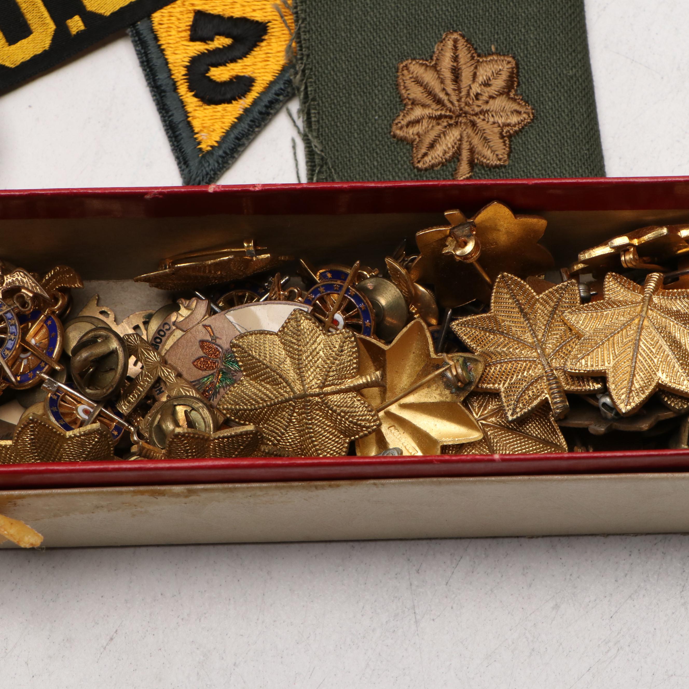 Vietnam War Era Patches, Pins, Dog Tags, Ammo Box and More