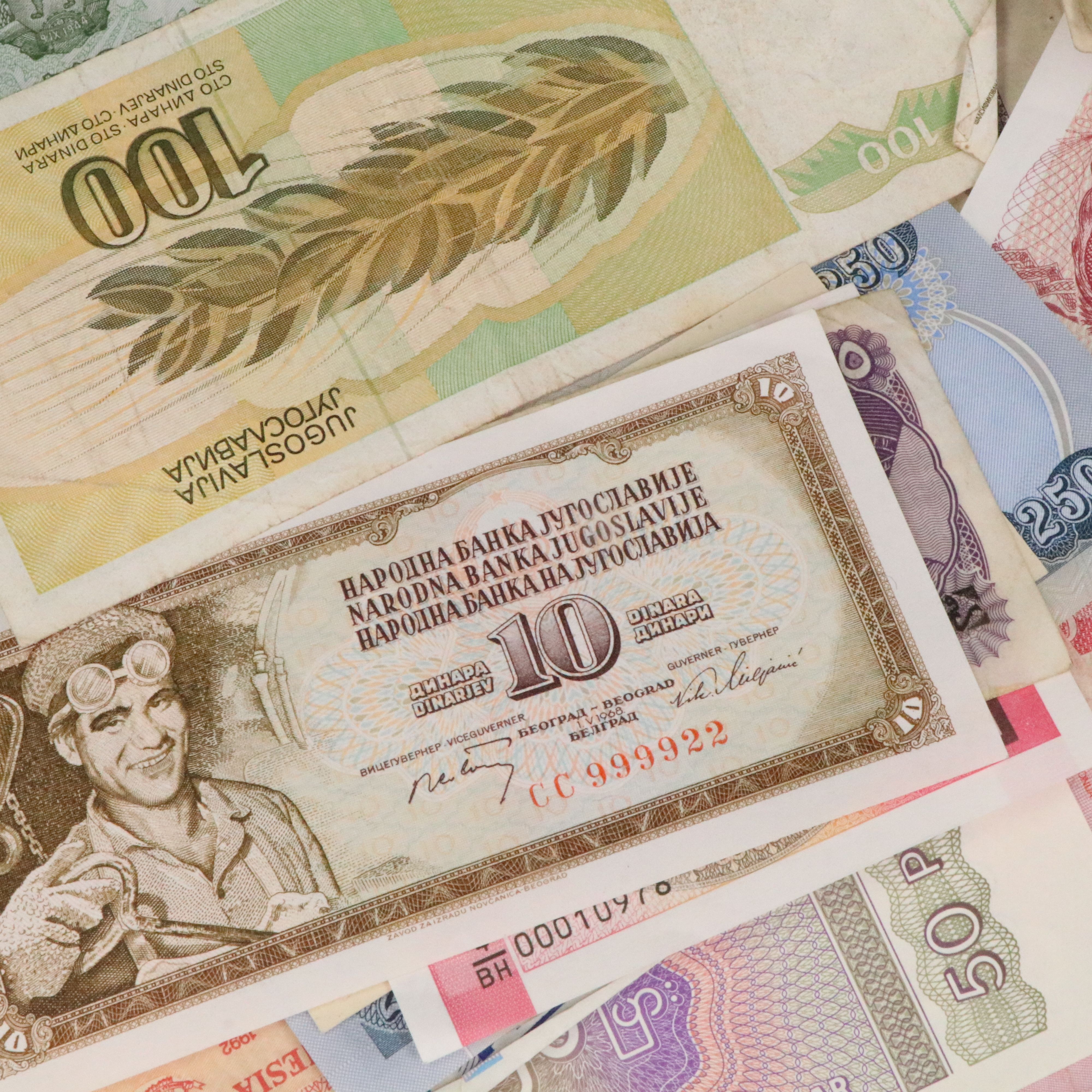Collection of Modern Foreign Currency From Around the World