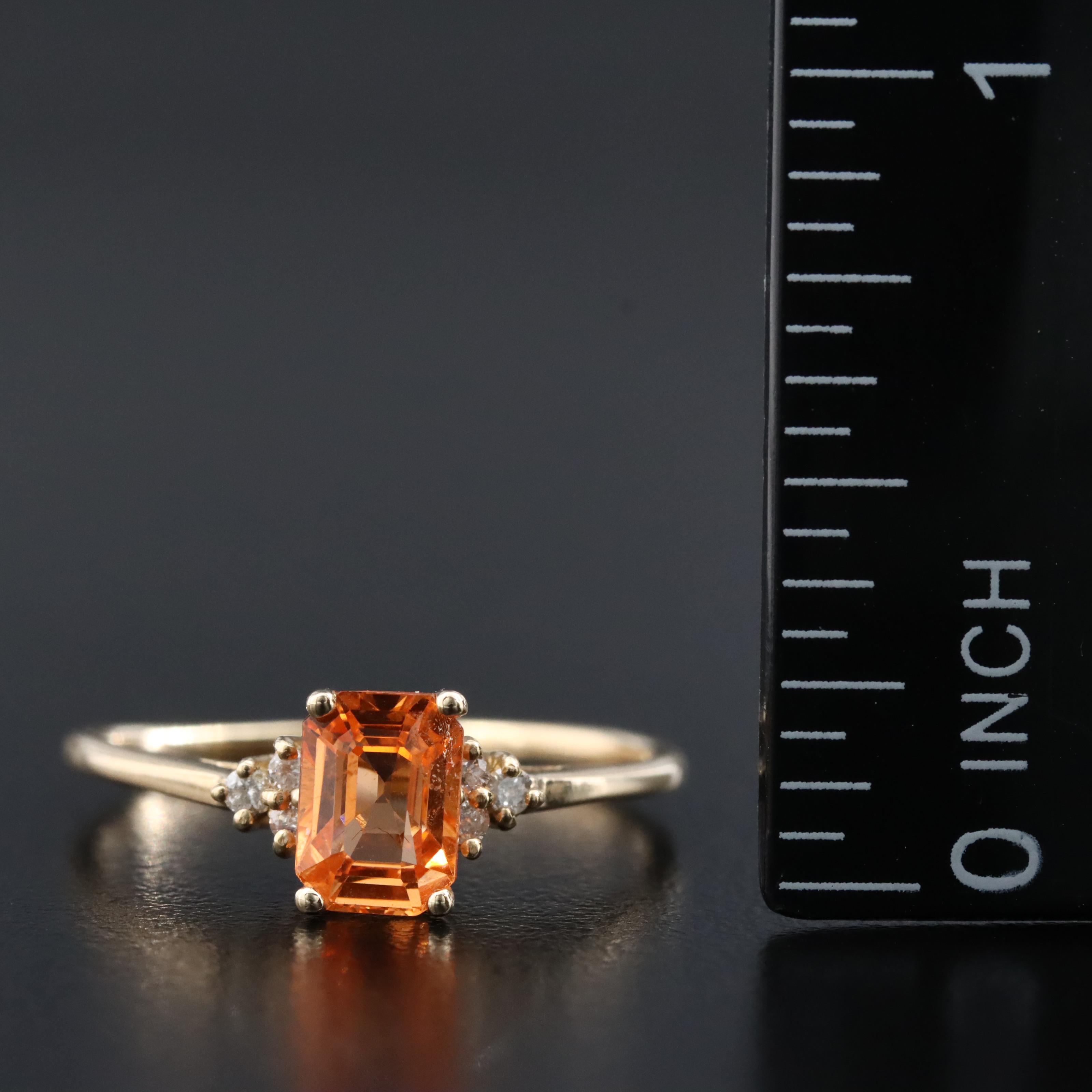 14K Spessartine and Diamond Ring